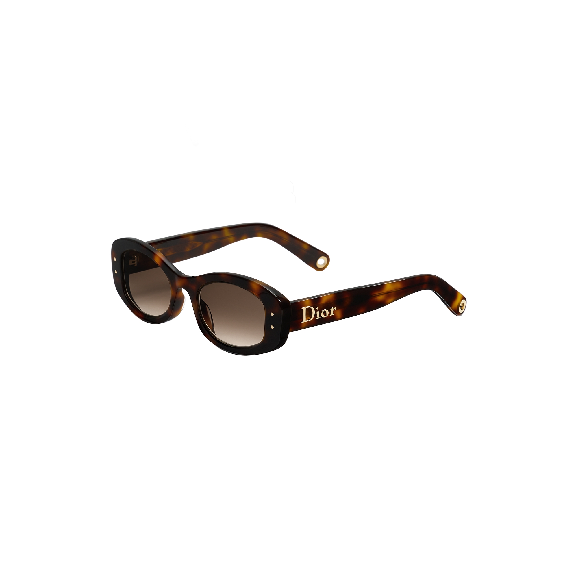  Gafas de sol ovaladas efecto carey marrón