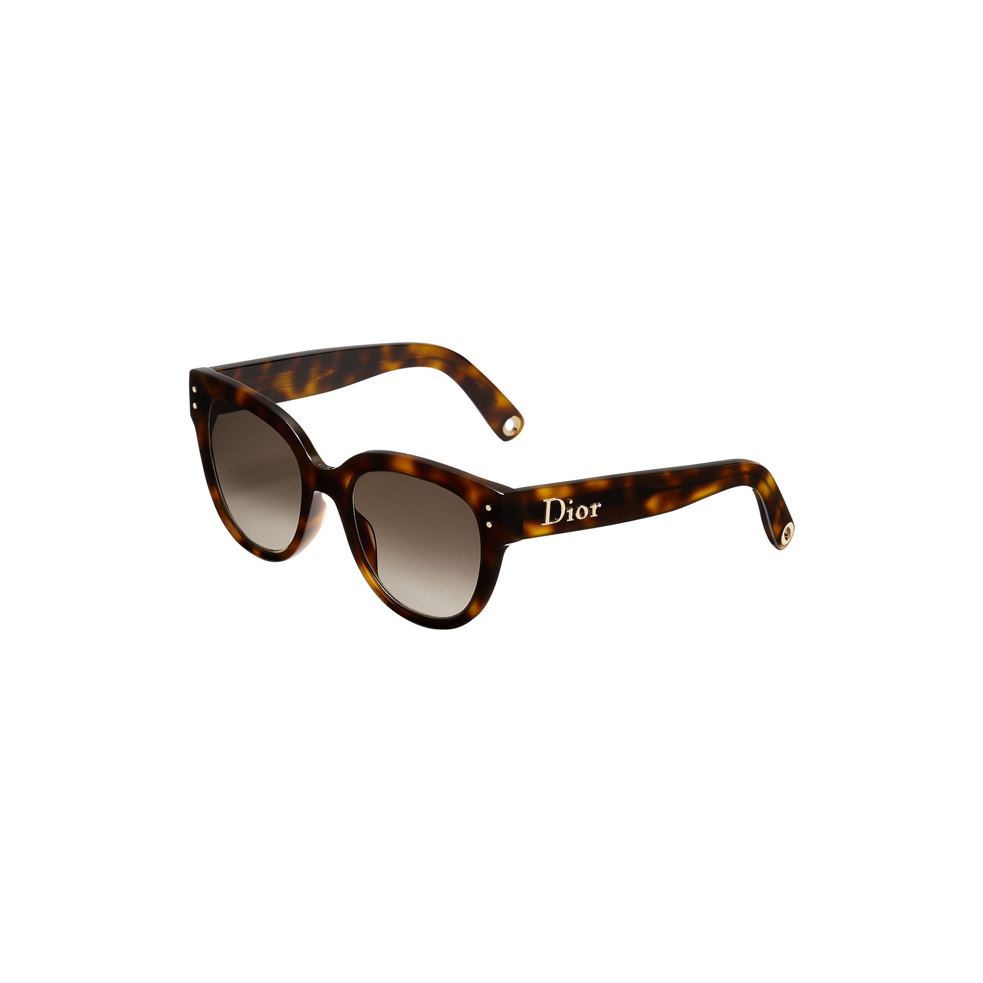  Brown Tortoiseshell-Effect Round Sunglasses