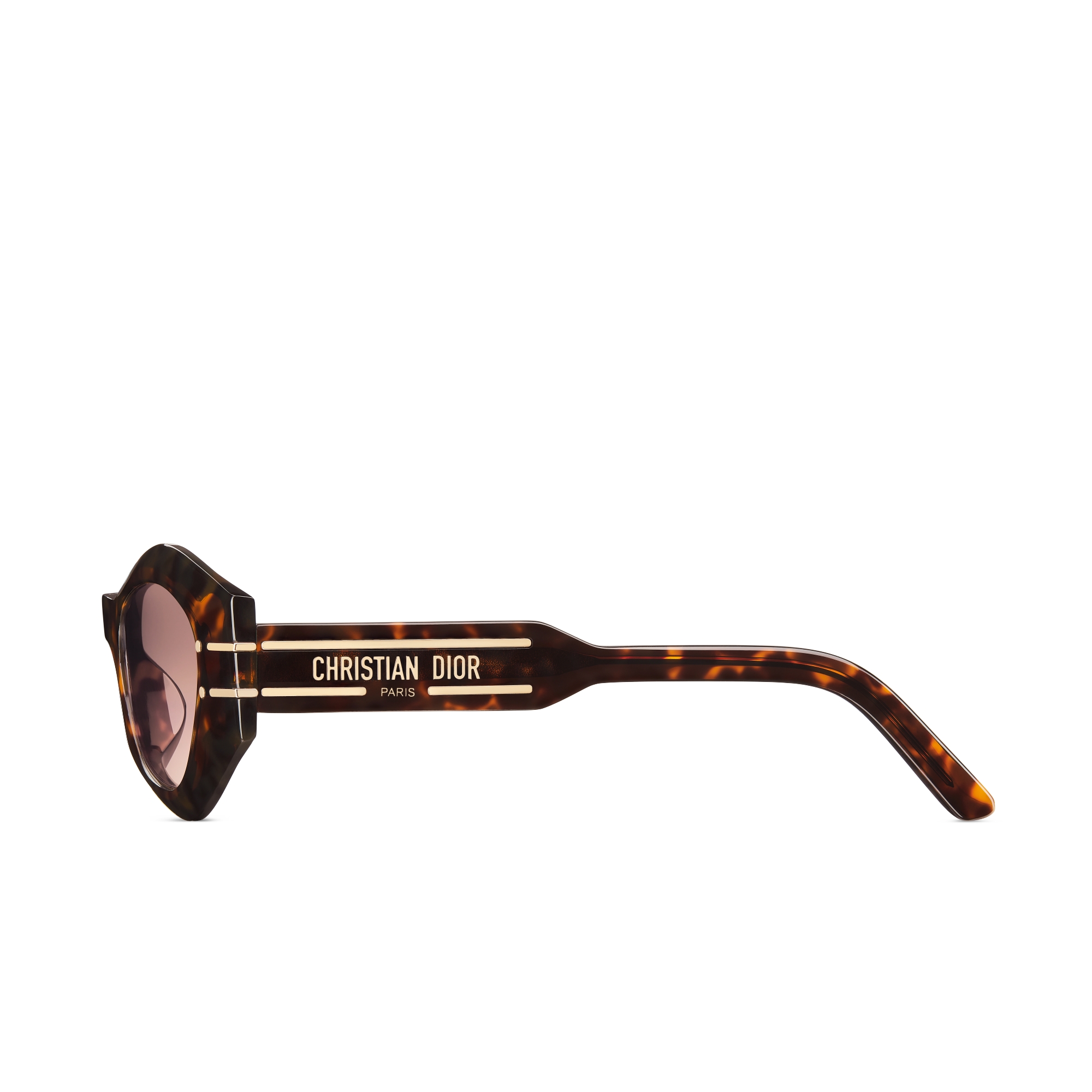 DiorSignature B1U Butterfly-Sonnenbrille in Tiefbraun mit Schildpattoptik E02