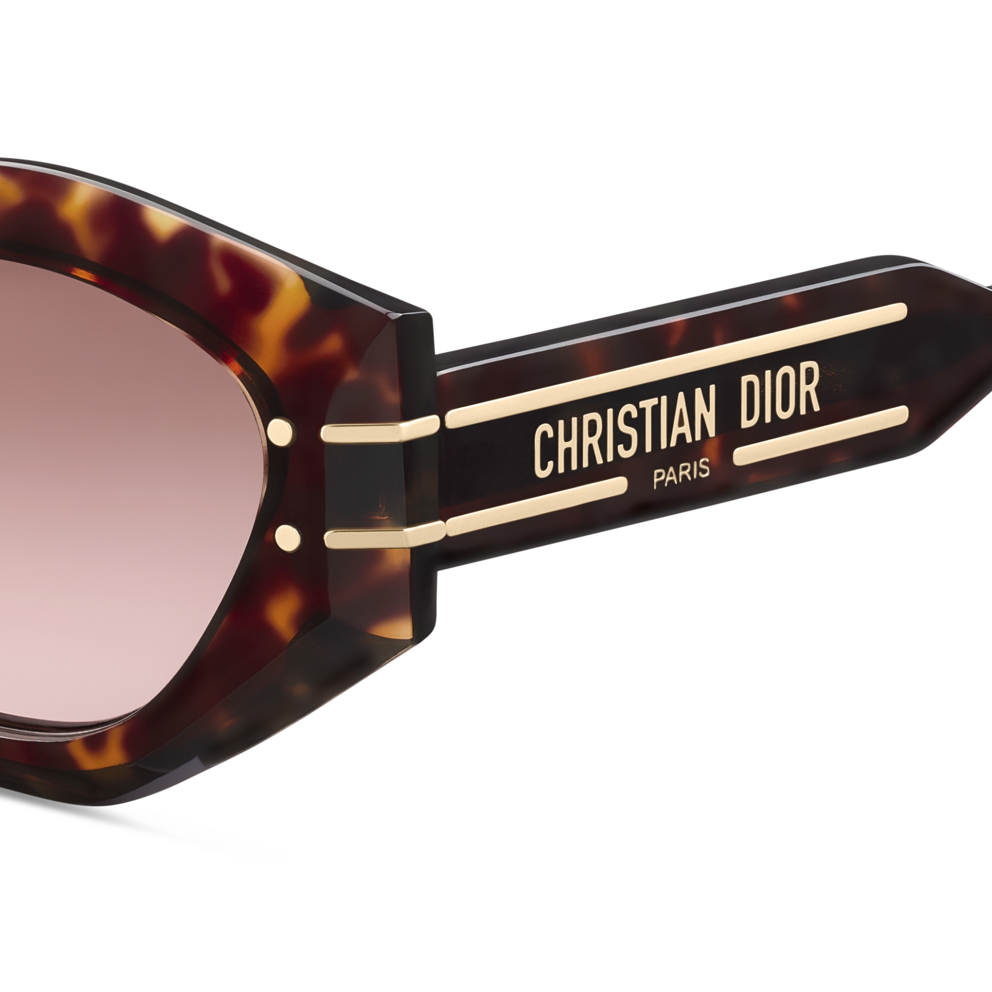 DiorSignature B1U Butterfly-Sonnenbrille in Tiefbraun mit Schildpattoptik E09