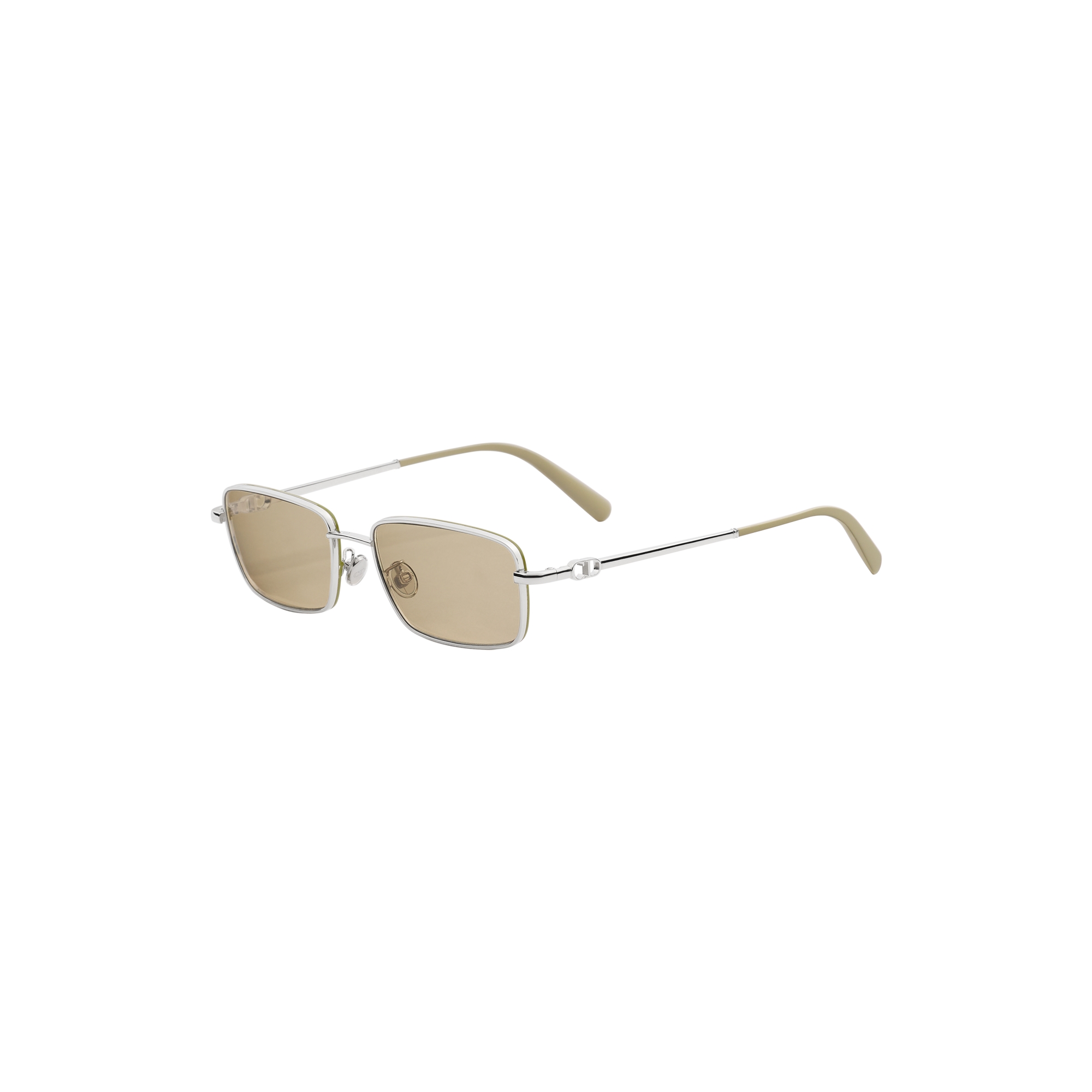  Lunettes de soleil rectangulaires beiges