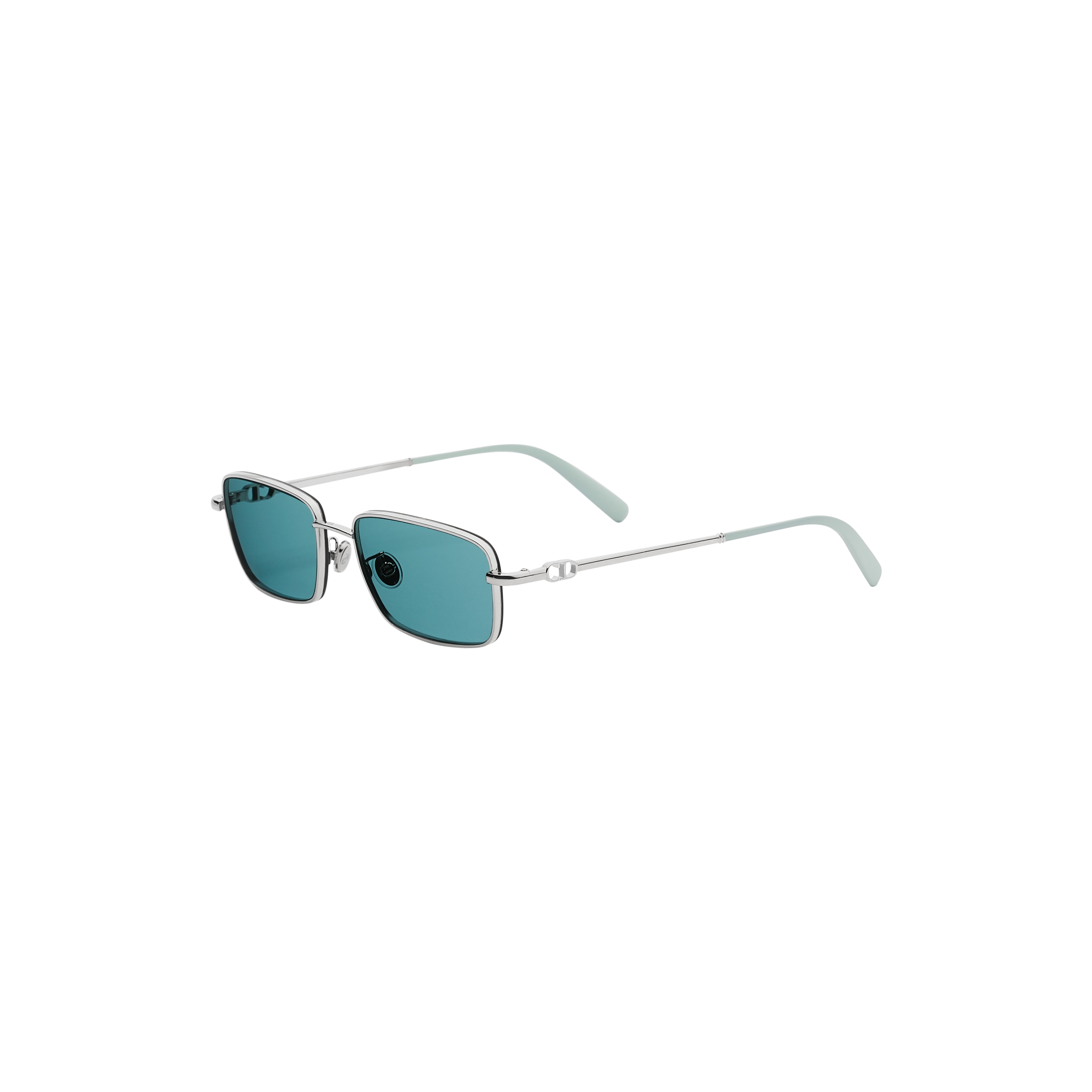  Lunettes de soleil rectangulaires bleu turquoise