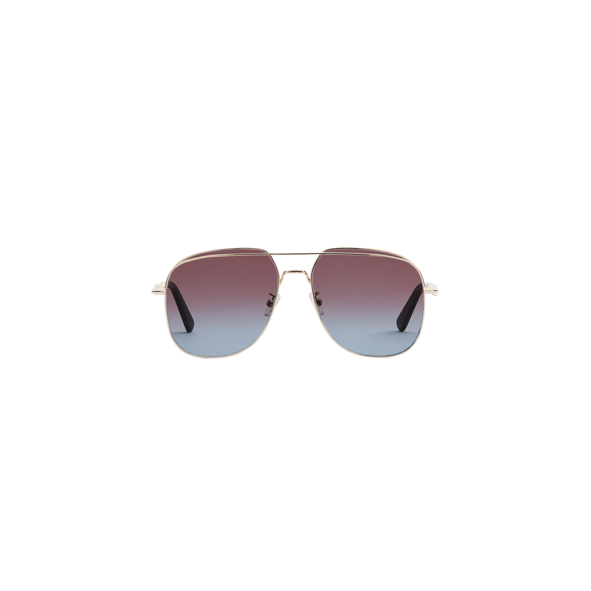 Petit CD A1U Gradient Burgundy-to-Blue Pilot Sunglasses E01