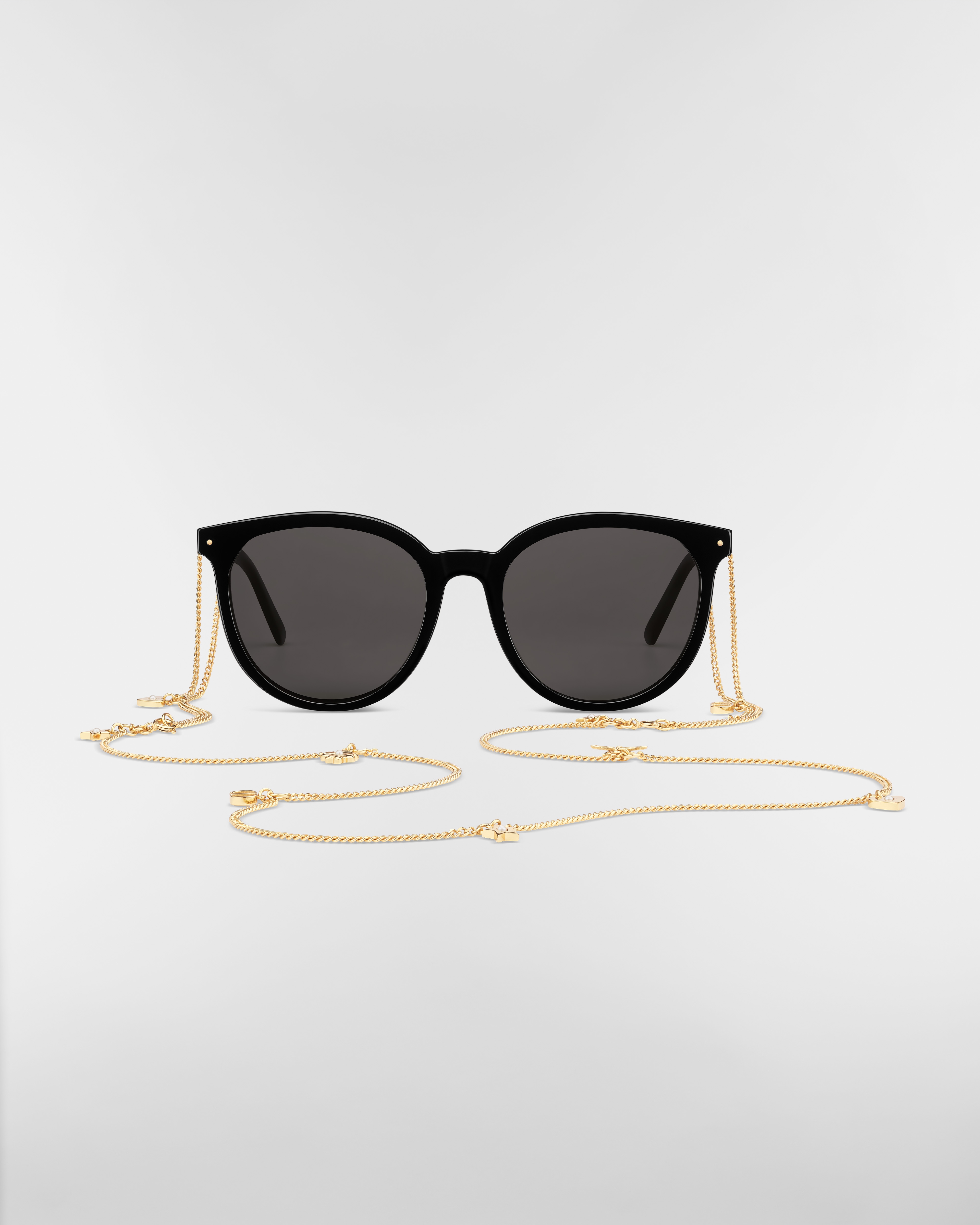 Petit CD サングラス ラウンド & Dior Lucky チェーン E01