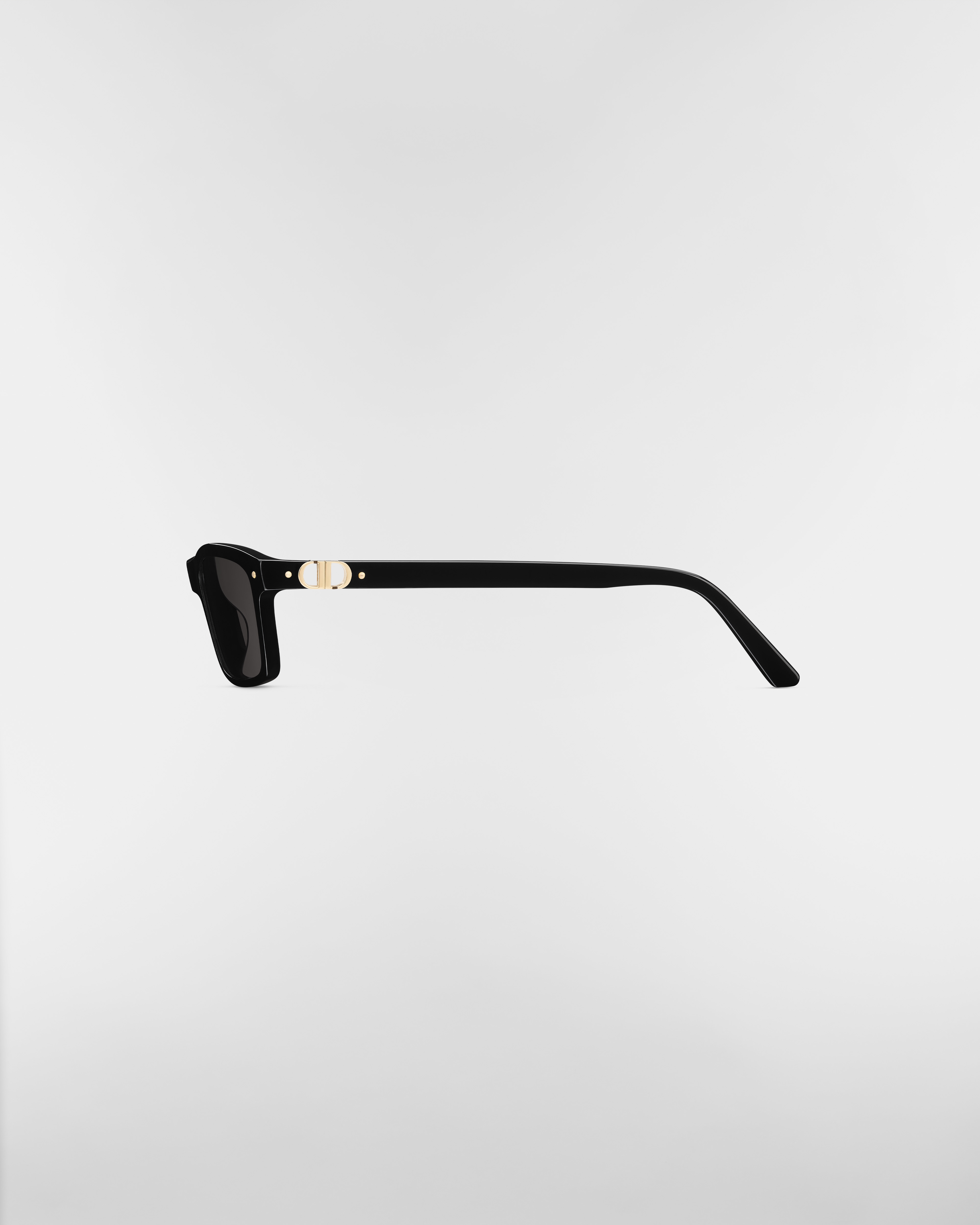 Petit CD S1I Lunettes de soleil rectangulaires noires E02