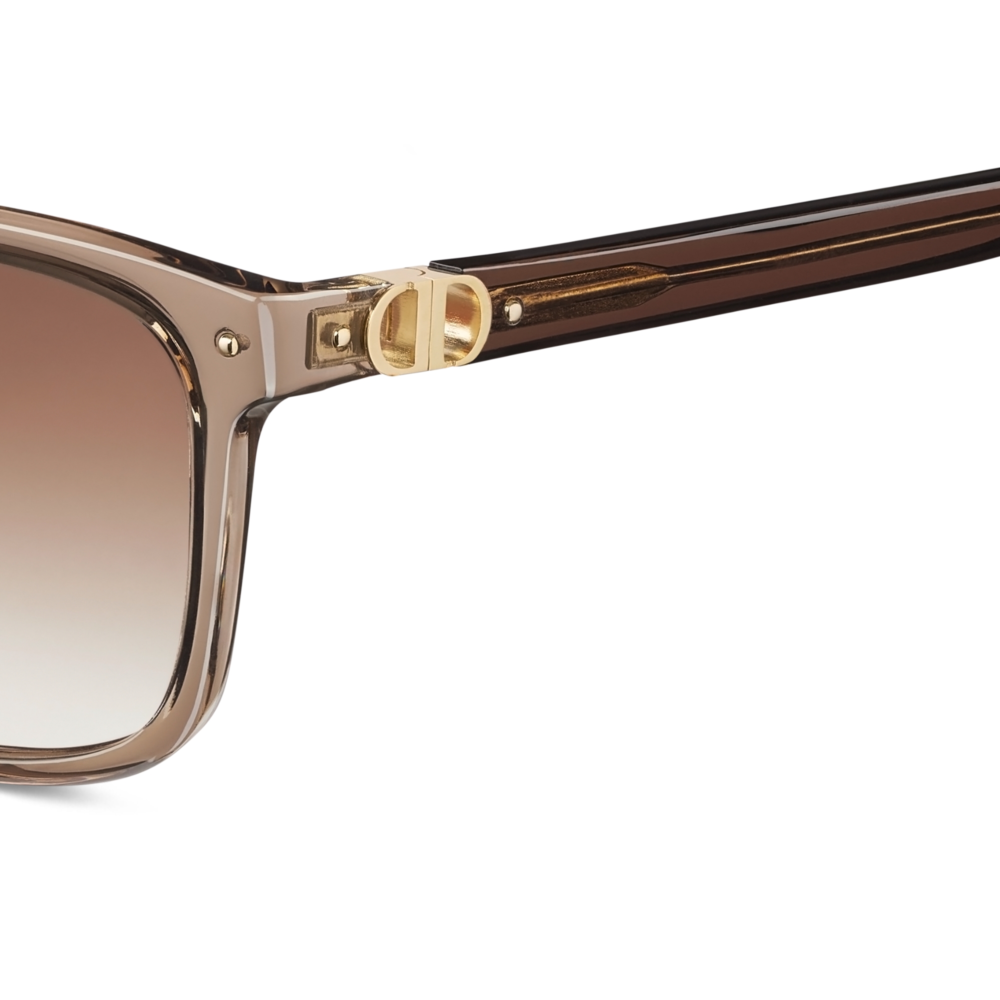 Petit CD S2F Transparent Brown Square Sunglasses E09