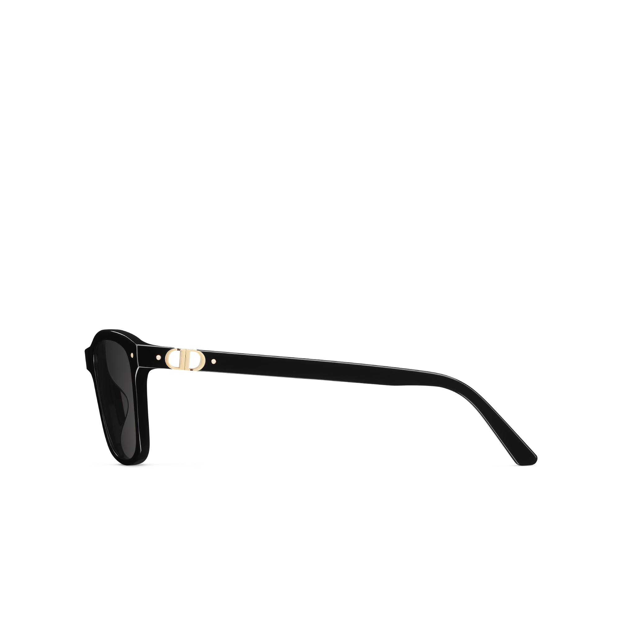 Petit CD S2I Quadratische Sonnenbrille in Schwarz mit Dior Lucky Kette aus Metall mit Gold-Finish E02
