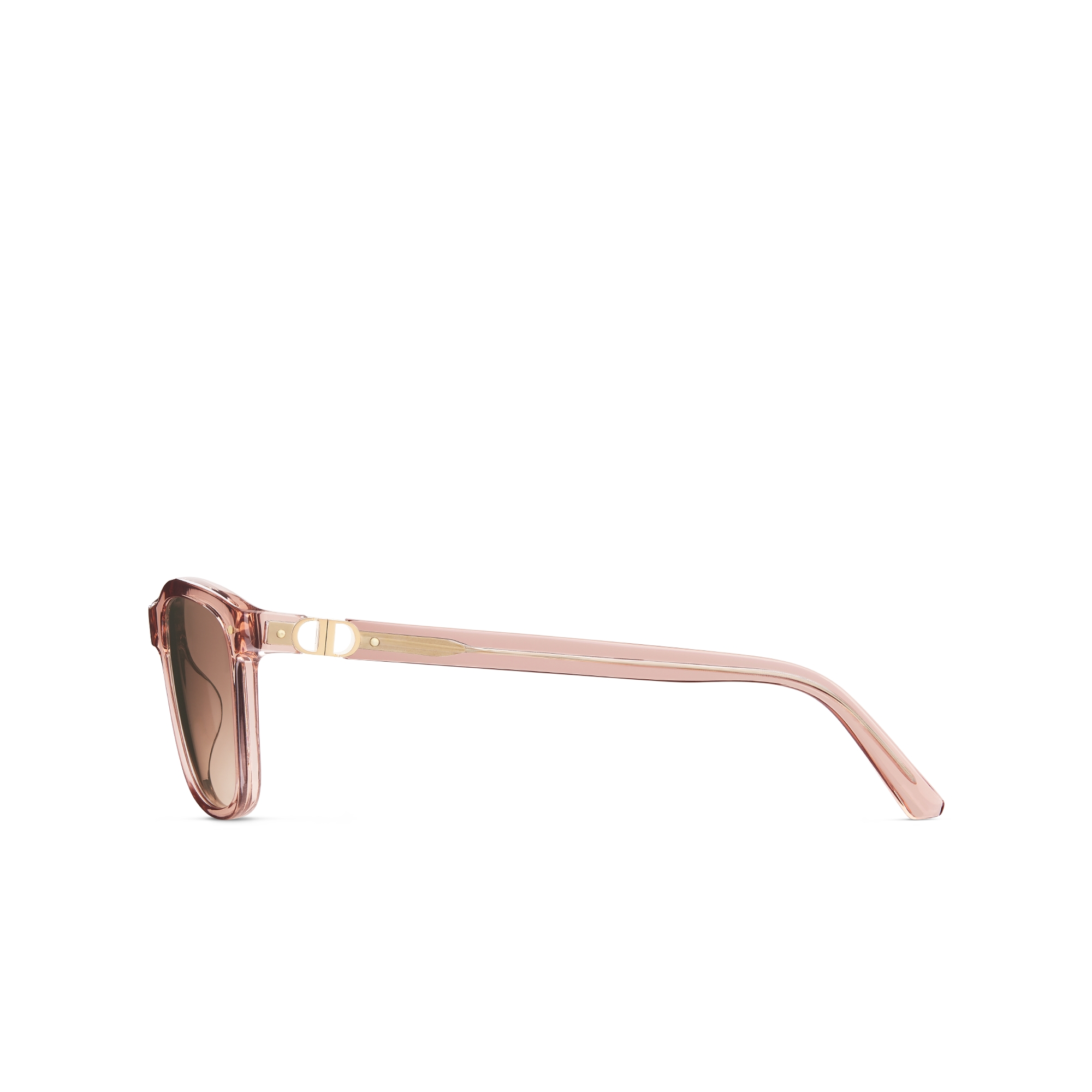 Petit CD S2I Quadratische Sonnenbrille in transparentem Rosa E02