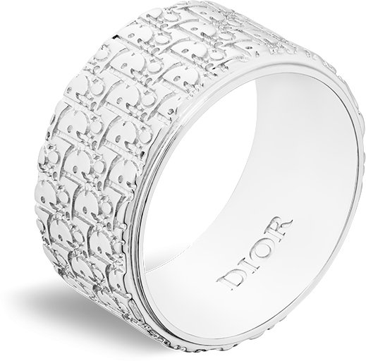 Dior Oblique Ring Three quarter closed view
