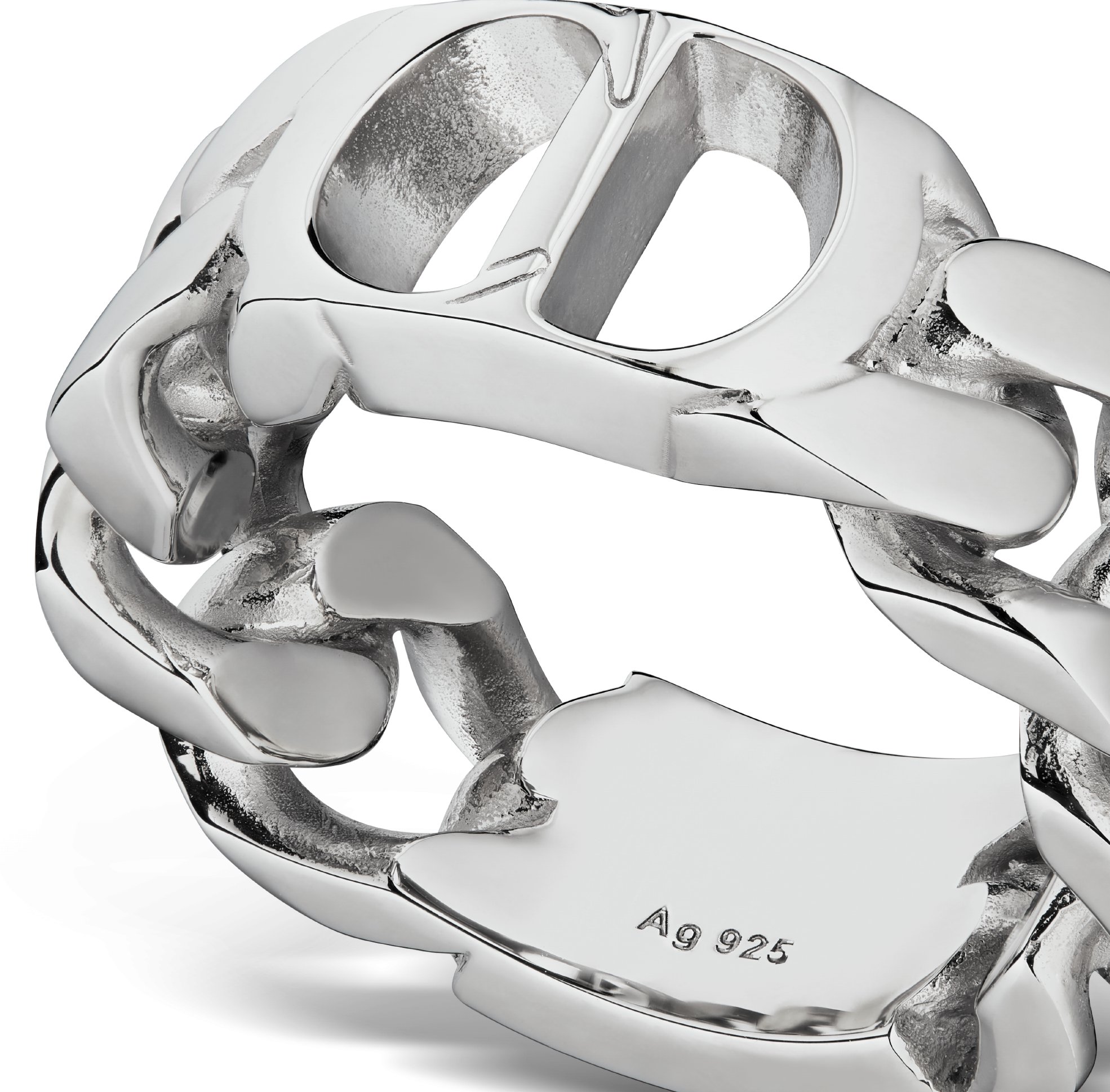 CD Icon Chain Link Ring Silver | DIOR