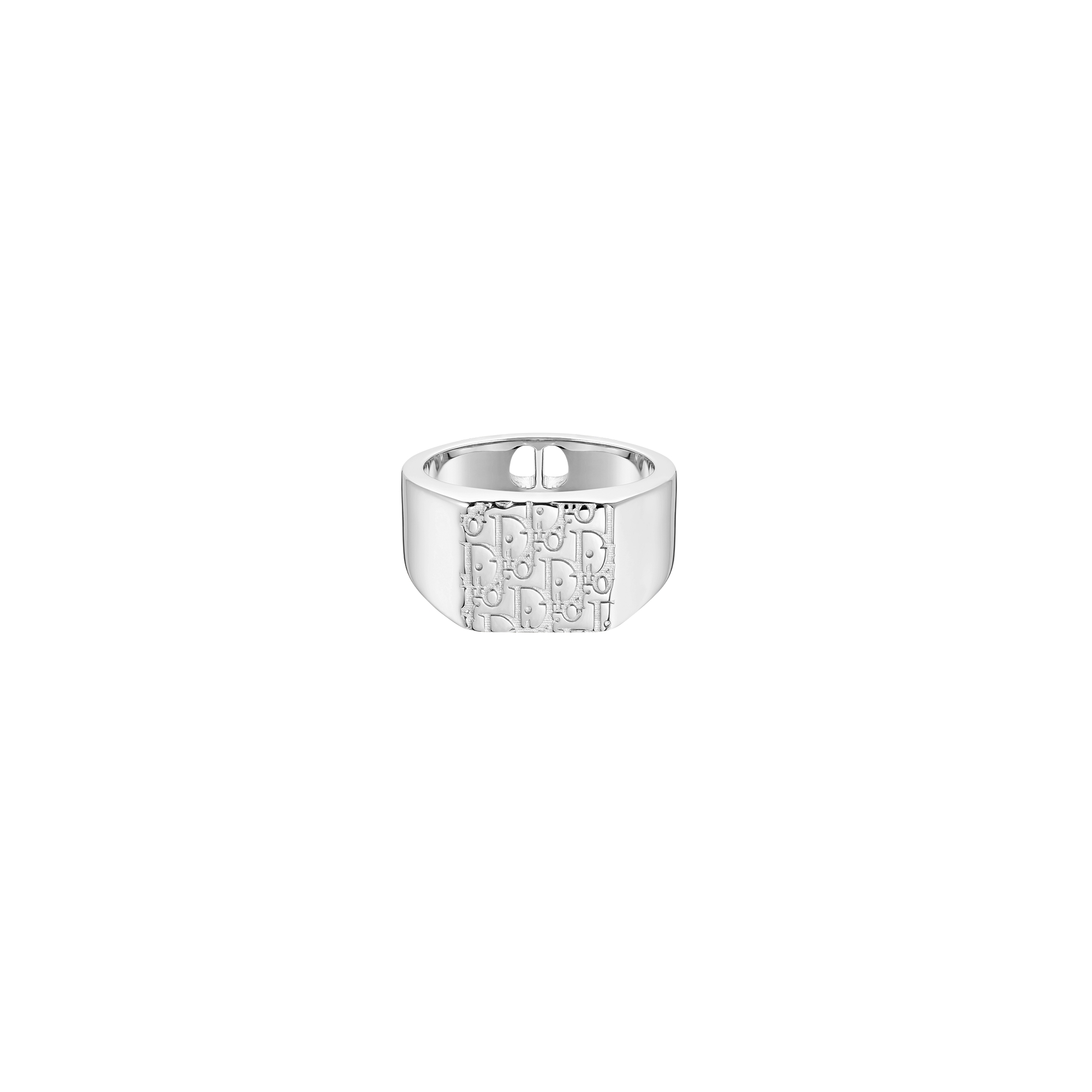 Dior Oblique Signet Ring Silver E01