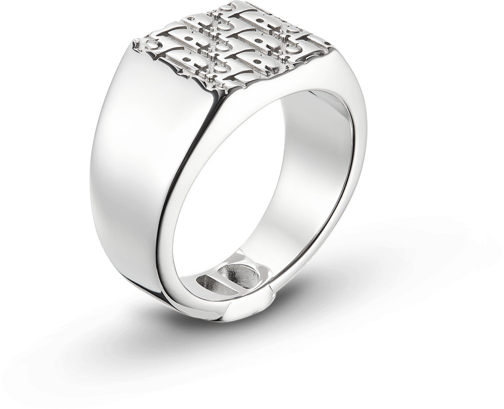 Dior Oblique Signet Ring Silver DIOR