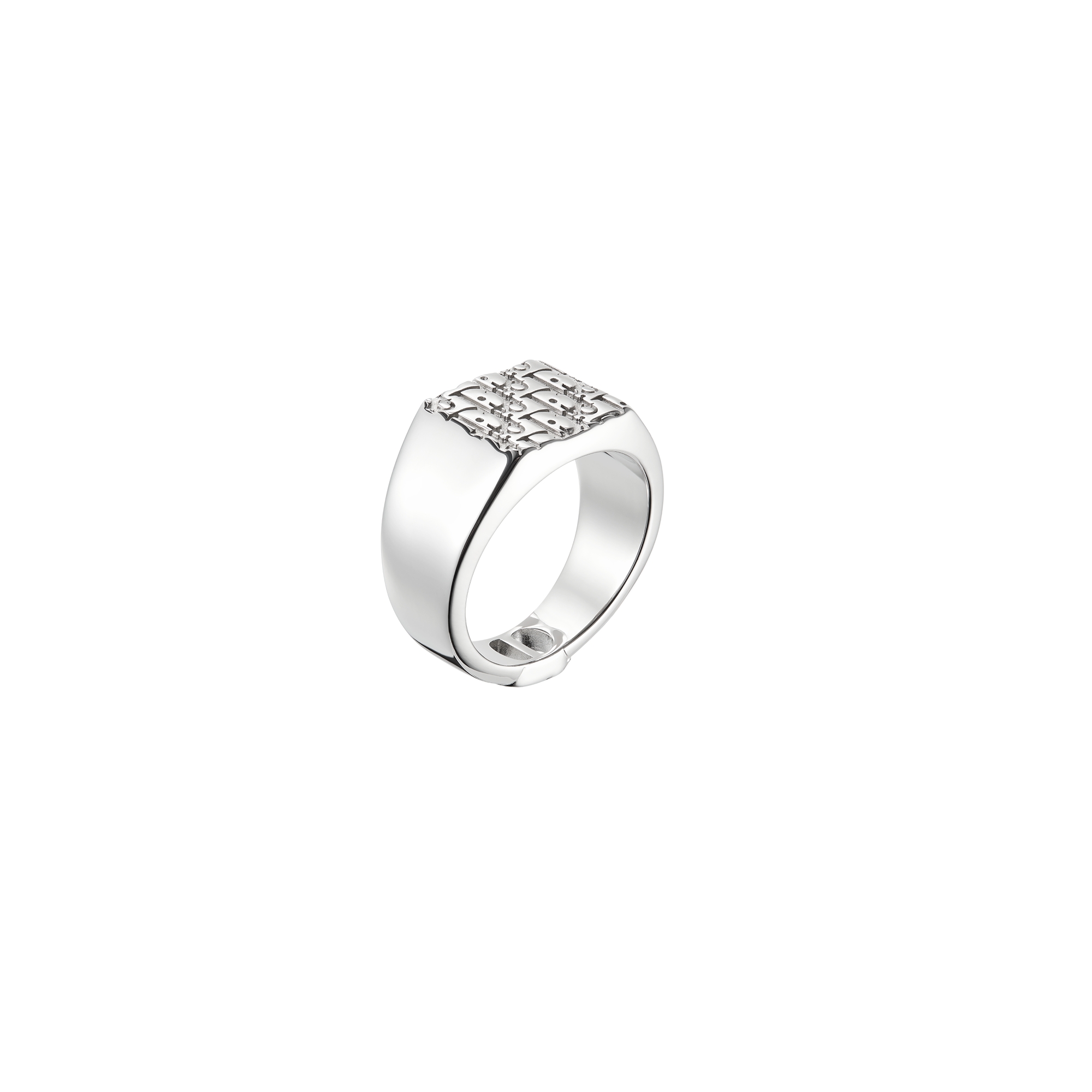 Dior Oblique Signet Ring Silver E03