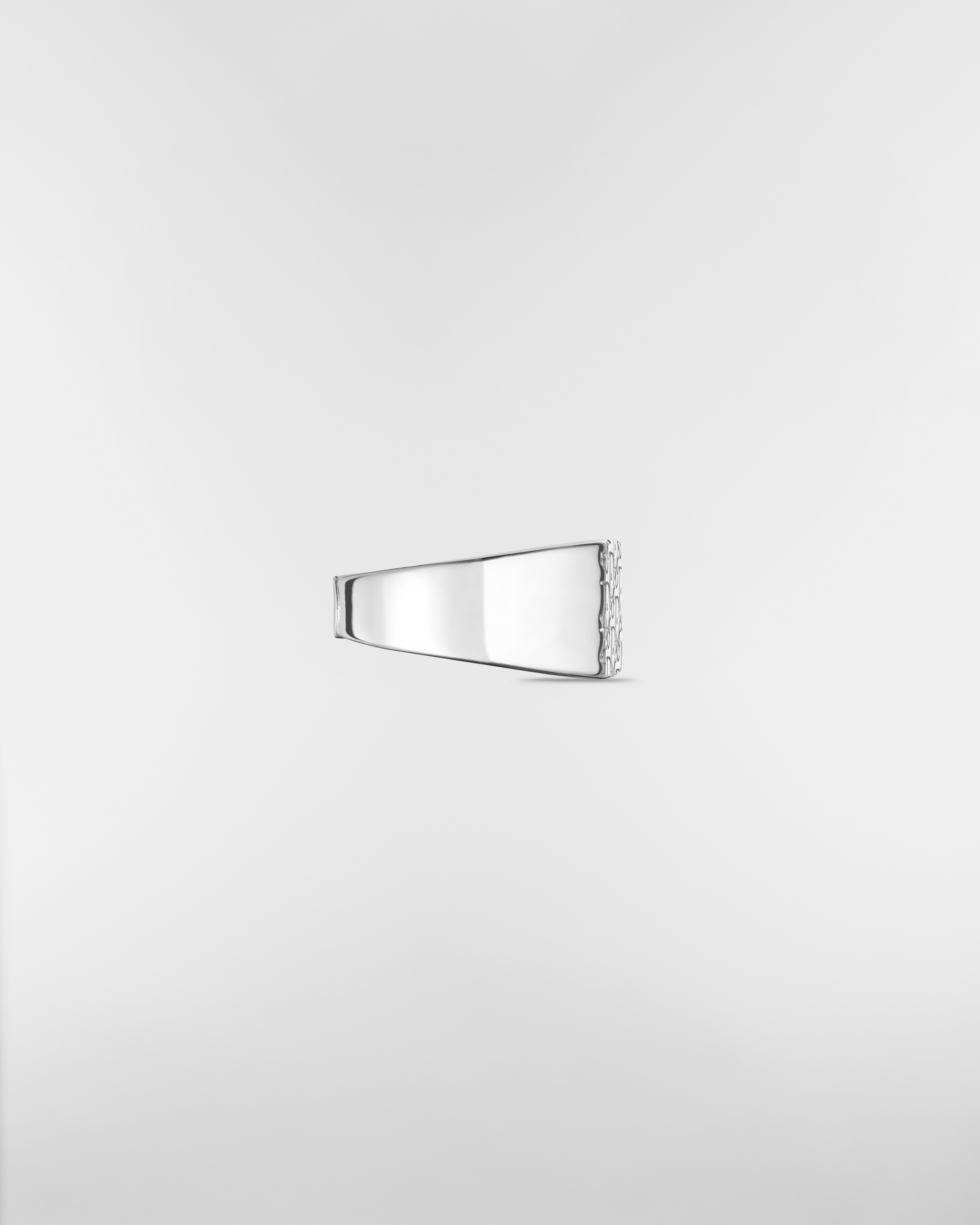 Dior Oblique Signet Ring Silver E02