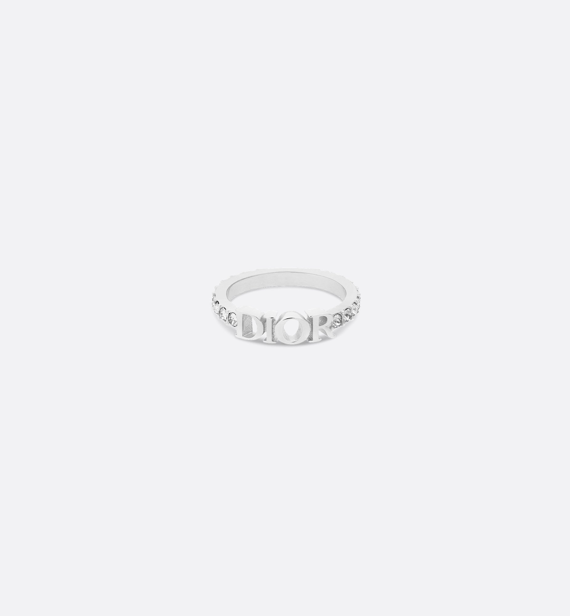 Dio(r)evolution Ring Silver-Finish Metal and White Crystals Dio(r)evolution Ring Silver-Finish Metal and White Crystals
