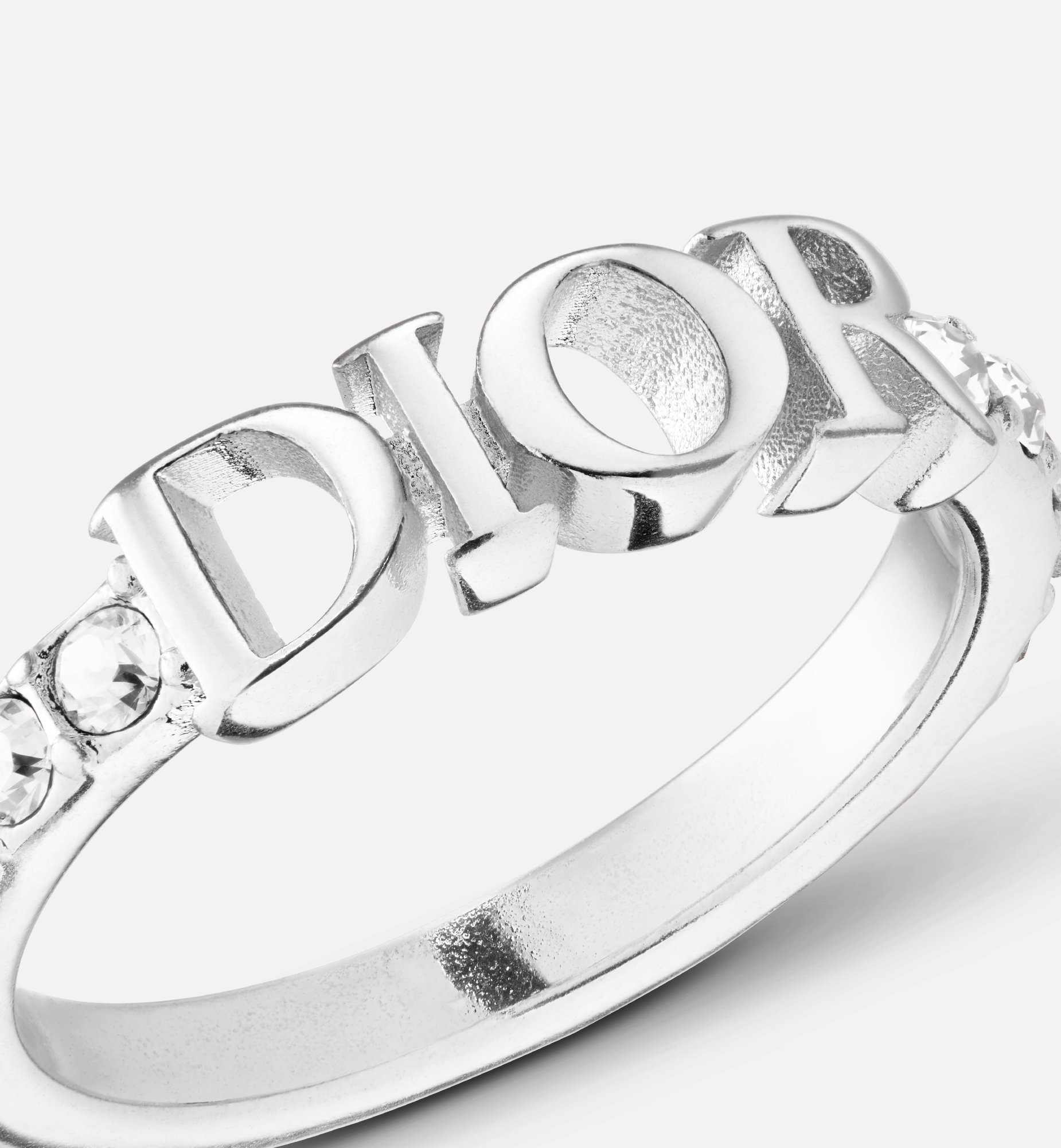 Dio(r)evolution Ring Silver-Finish Metal and White Crystals Dio(r)evolution Ring Silver-Finish Metal and White Crystals