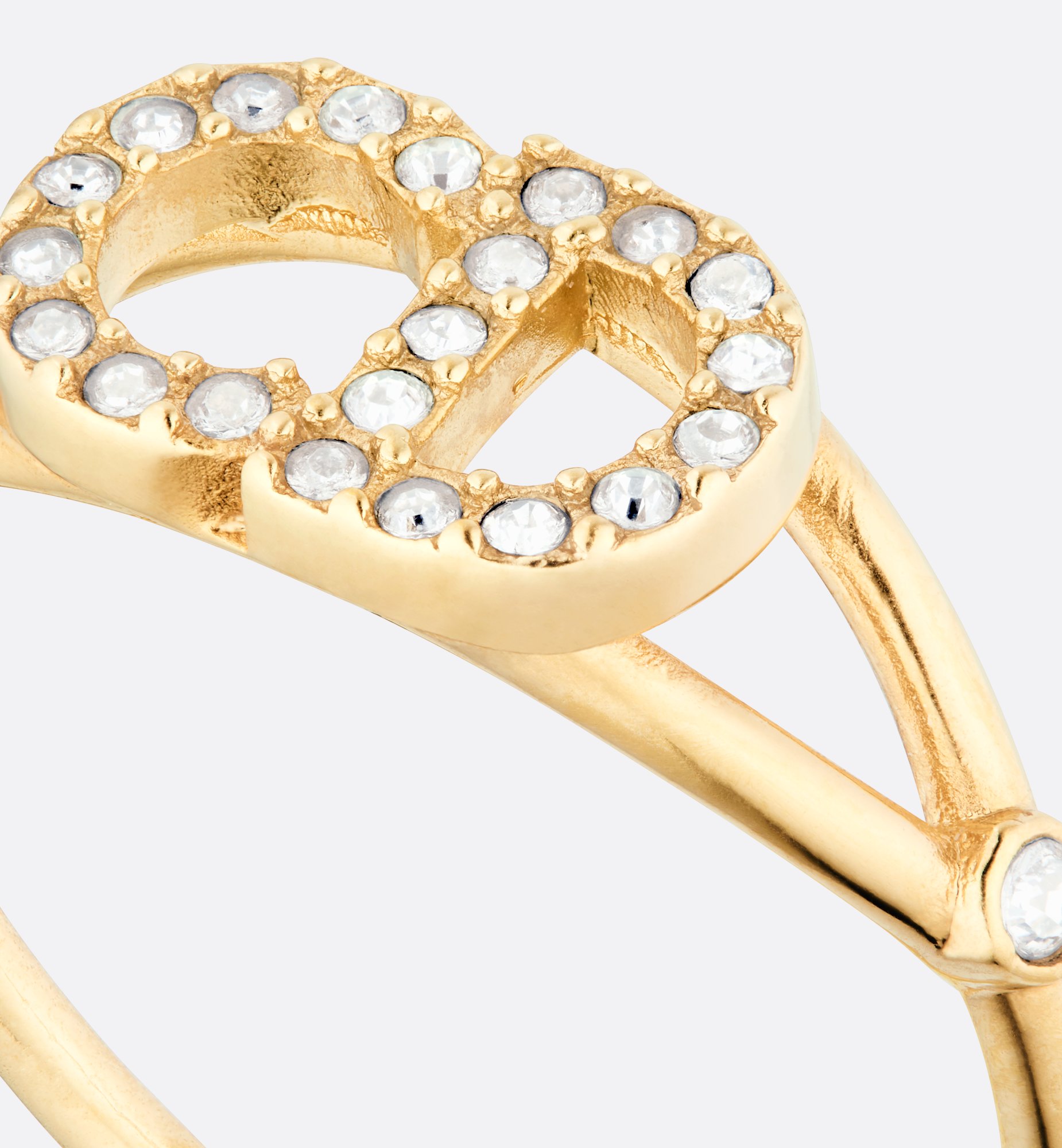 Clair D Lune Ring Gold-Finish Metal and White Crystals | DIOR Clair D Lune Ring Gold-Finish Metal and White Crystals | DIOR