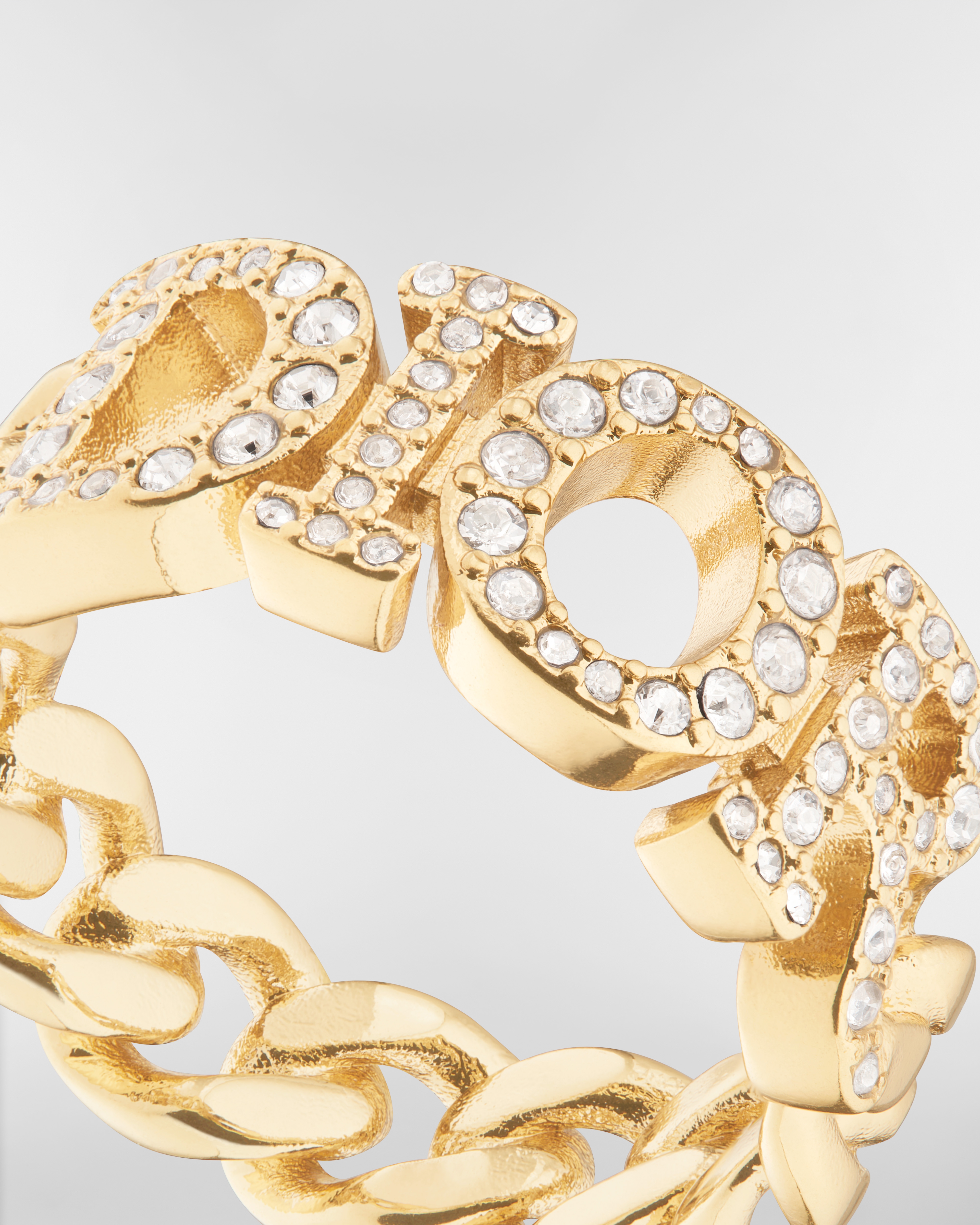 Bague Dio(r)evolution Métal finition dorée et cristaux blancs E09