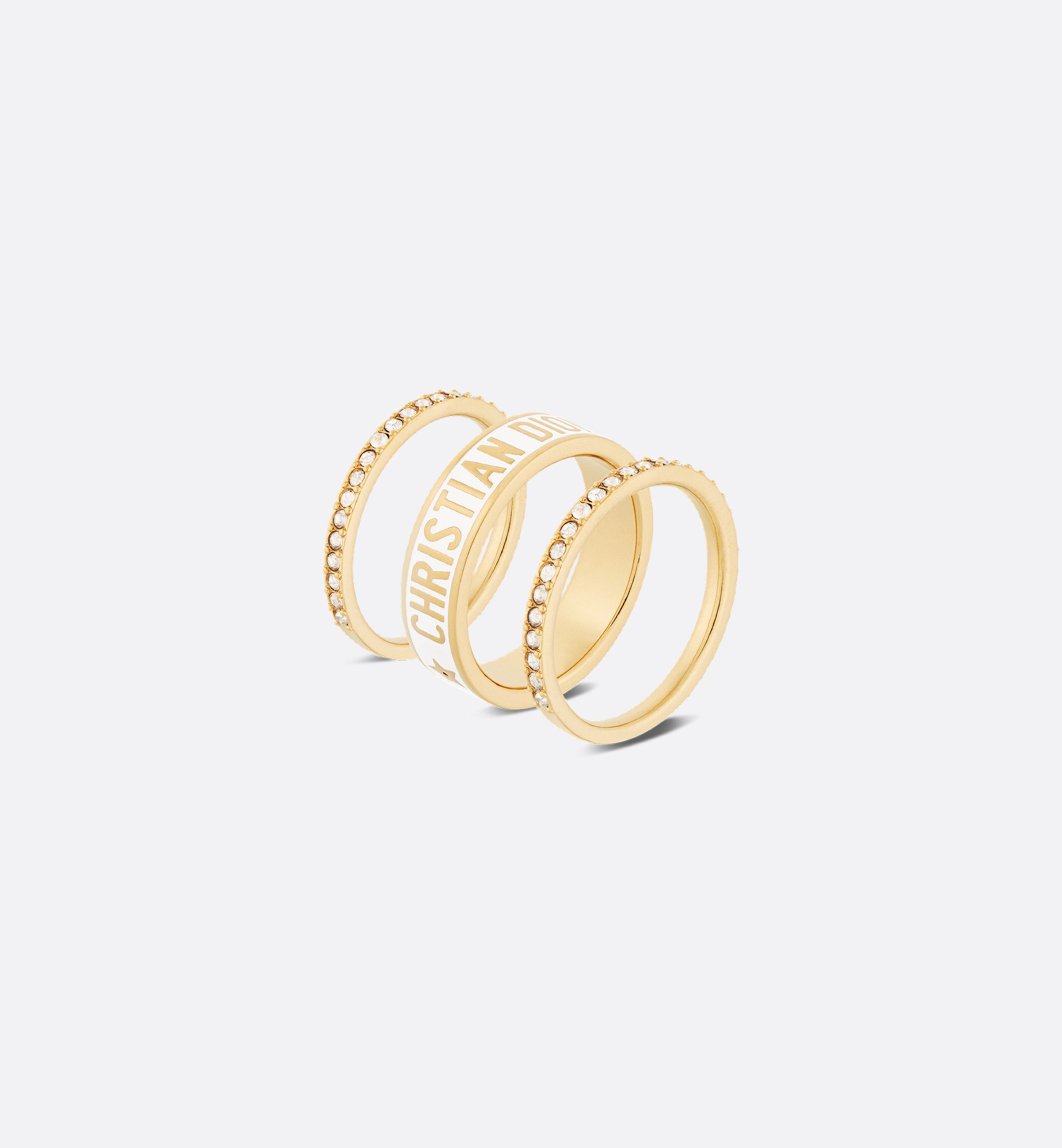 Dior Code Ring Set Gold-Finish Metal with Silver-Tone Dior Code Ring Set Gold-Finish Metal with Silver-Tone