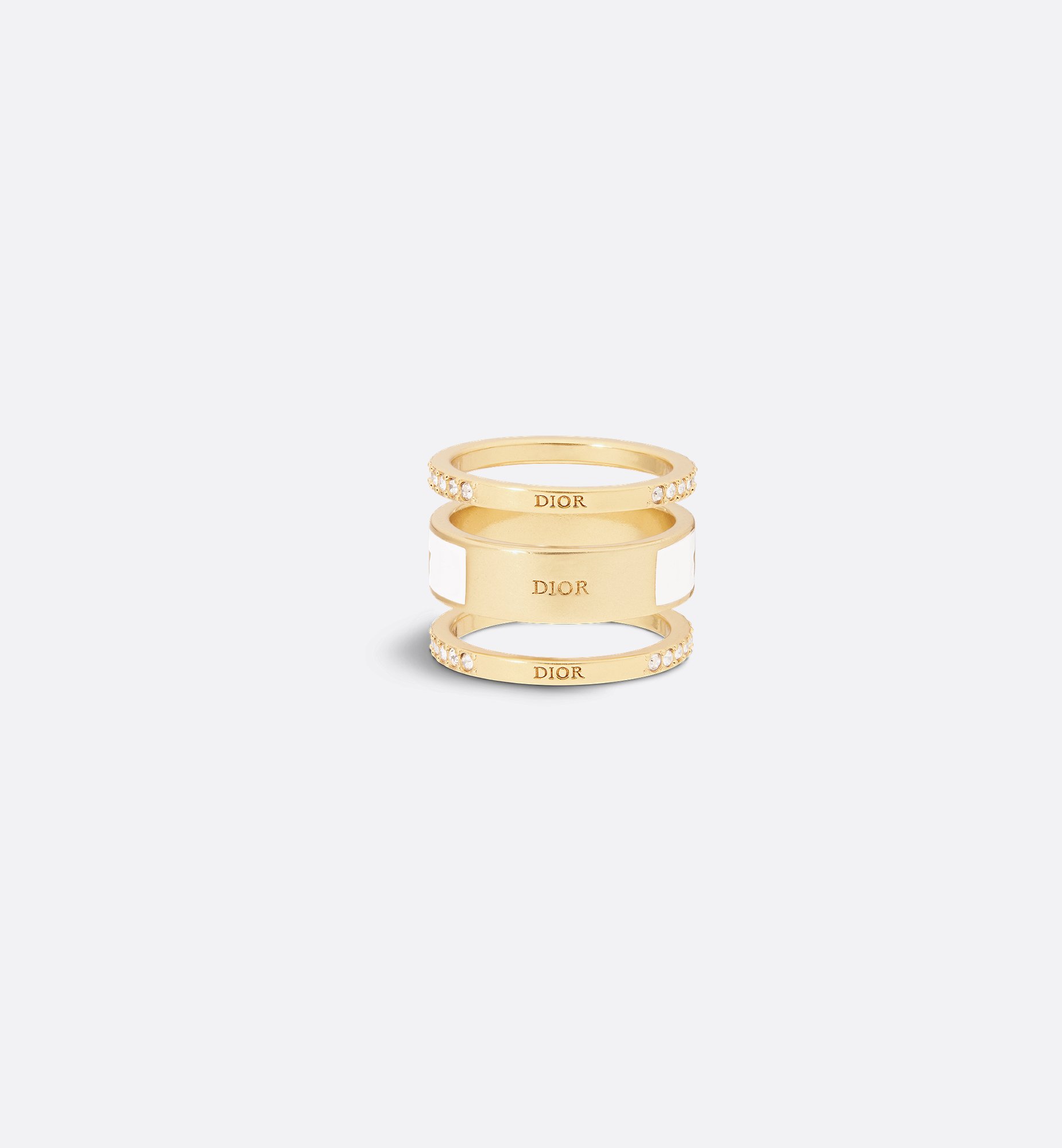 Dior Code Ring Set Gold-Finish Metal with Silver-Tone Dior Code Ring Set Gold-Finish Metal with Silver-Tone