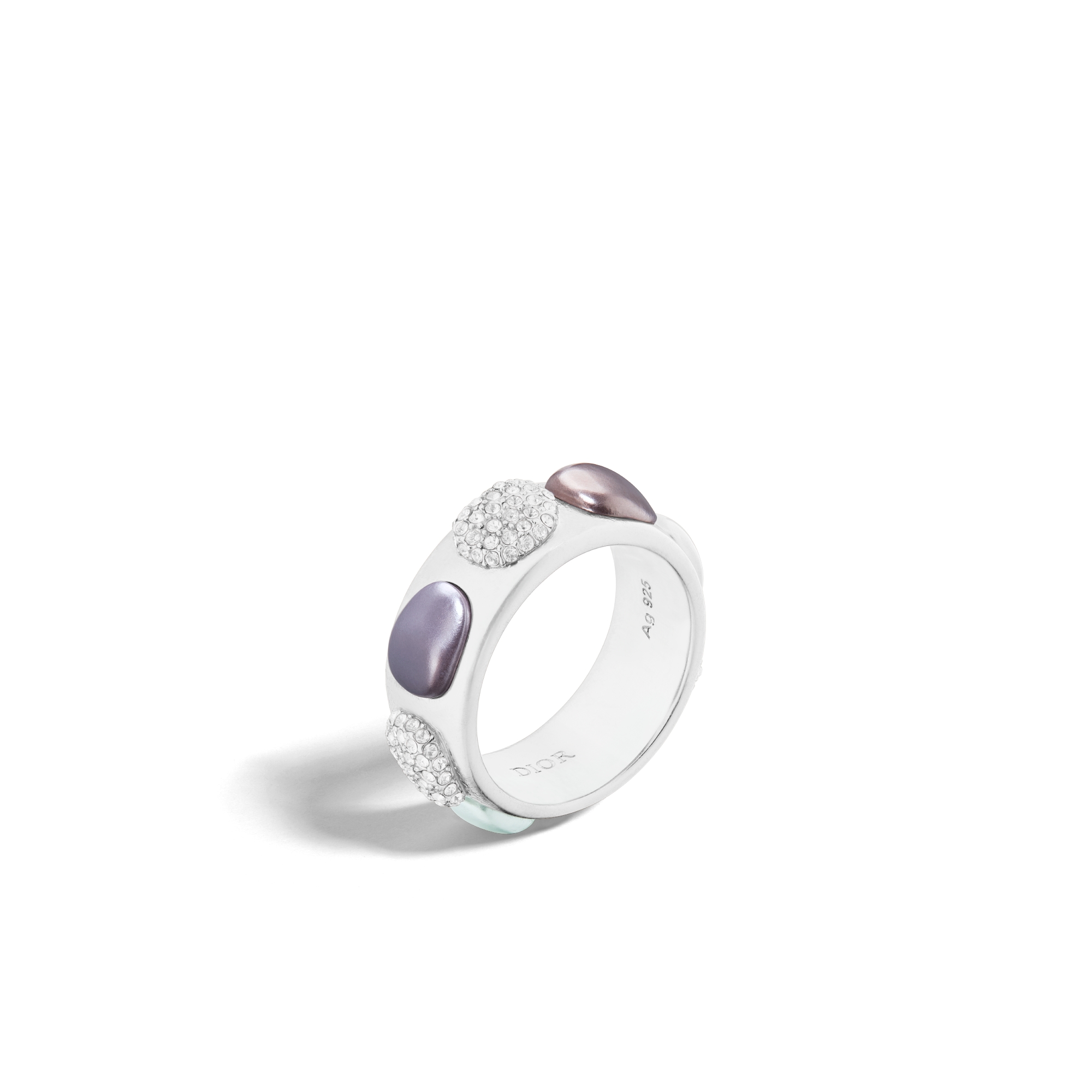 DIOR AND LEWIS HAMILTON Ring Silver with Multicolor Lacquered Metal and ...
