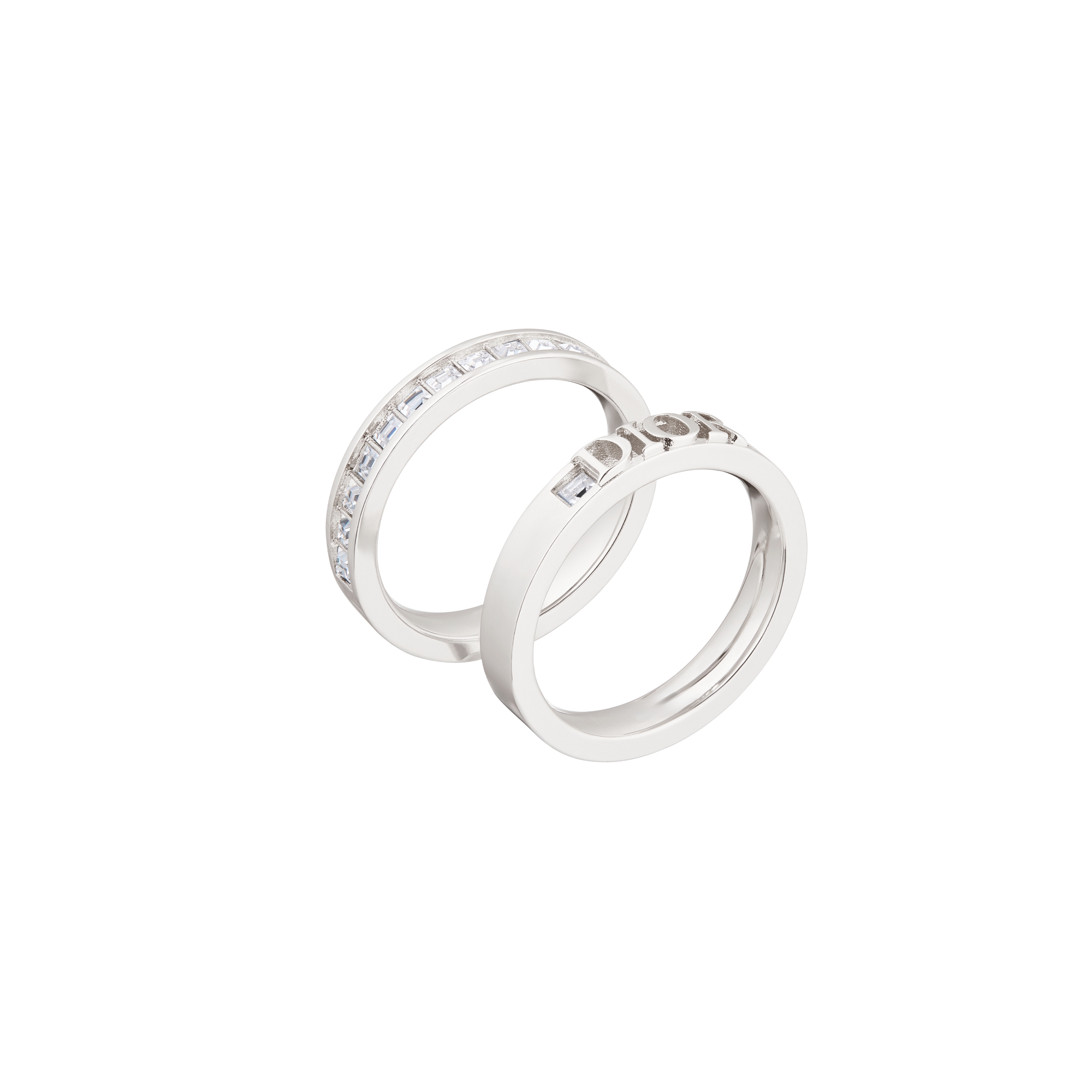  Metal plateado y cristales brillantes