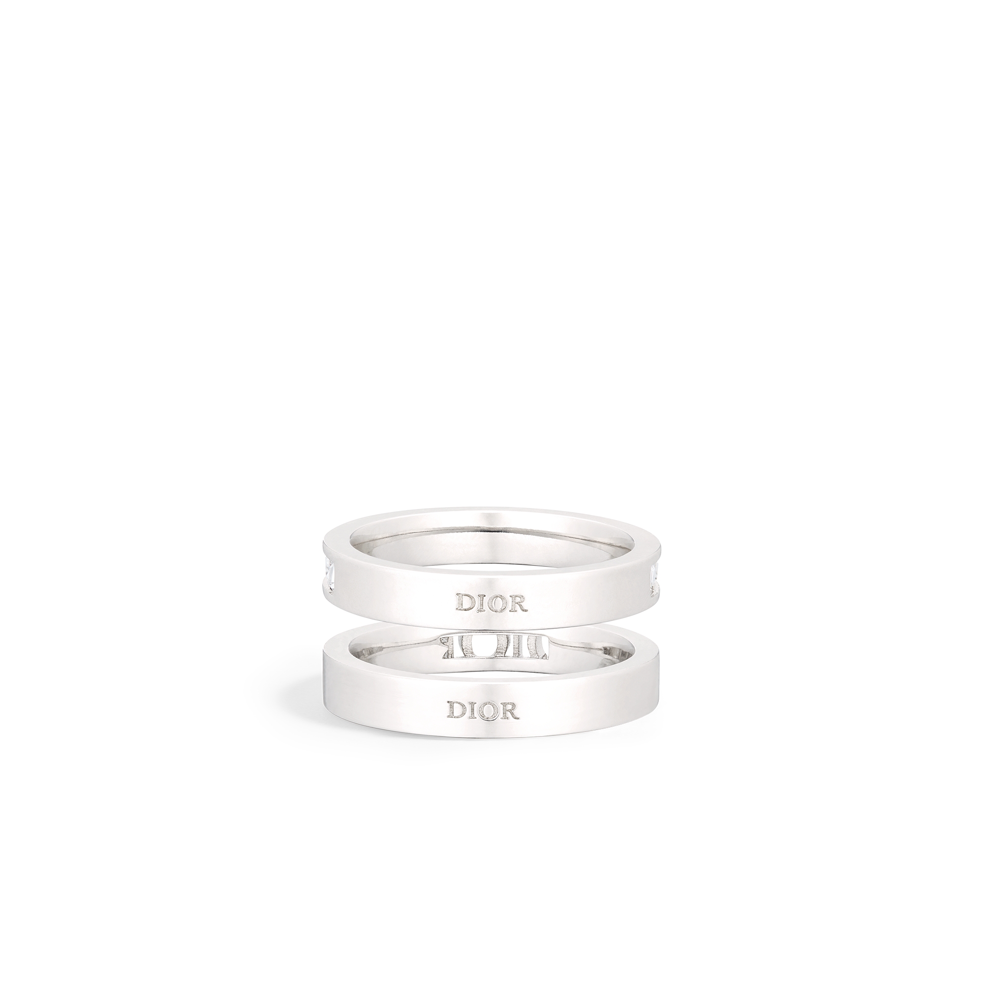 ชุดแหวน Dio(r)evolution โลหะเคลือบเงินและคริสตัลแวววาว E08