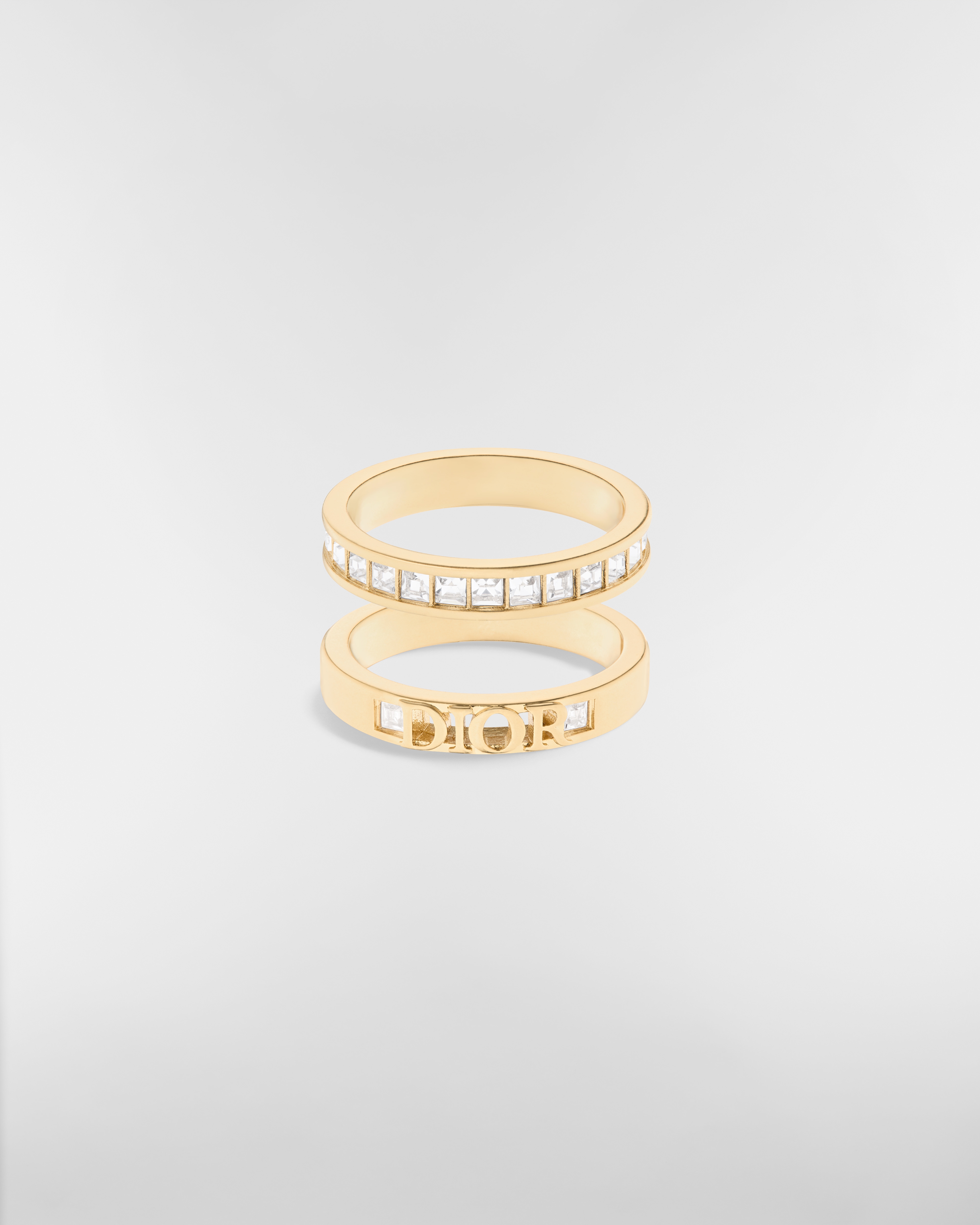 Set di anelli Dio(r)evolution Metallo con finitura color oro anticato e cristalli color argento E01