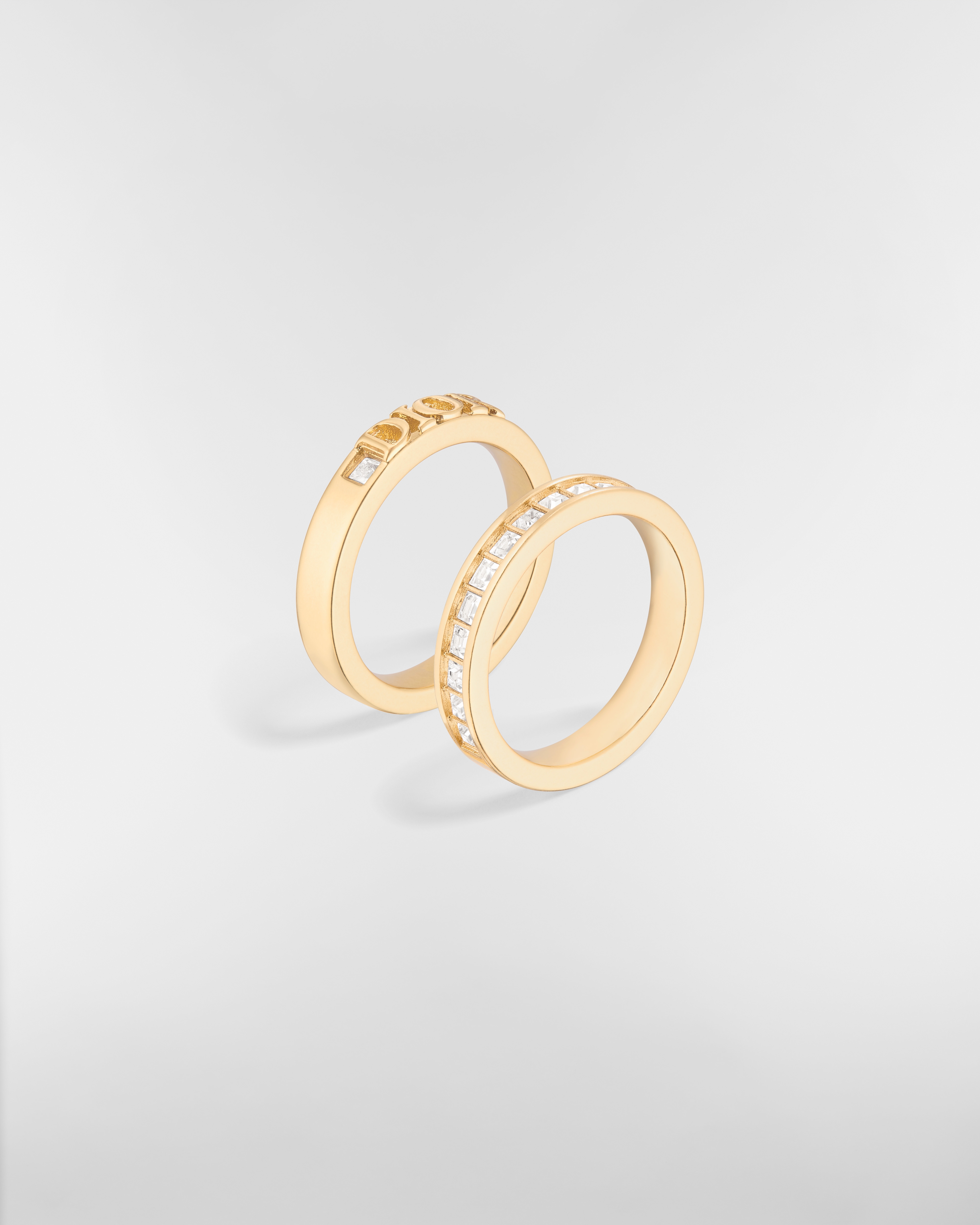 Set di anelli Dio(r)evolution Metallo con finitura color oro anticato e cristalli color argento E03