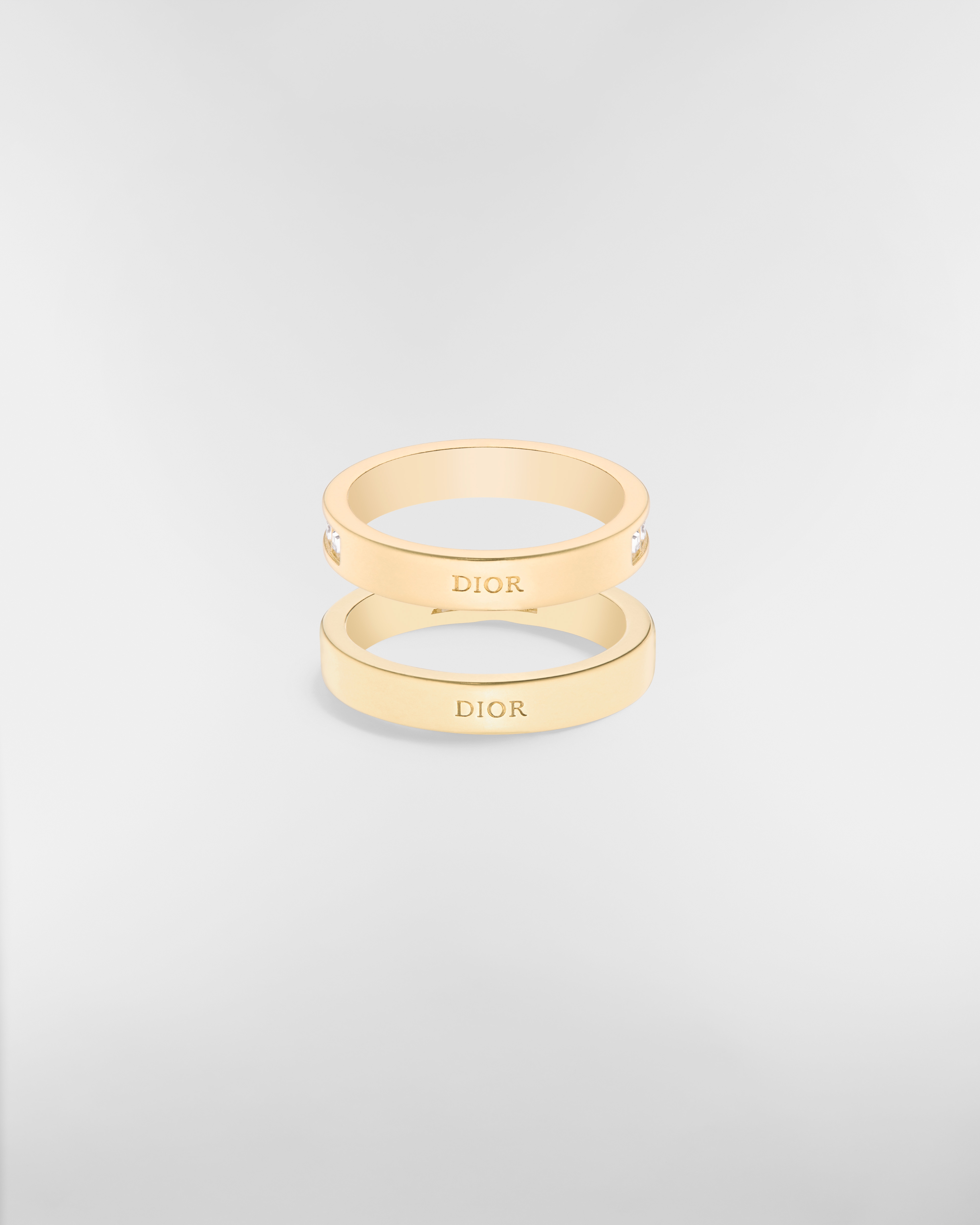 Set di anelli Dio(r)evolution Metallo con finitura color oro anticato e cristalli color argento E08