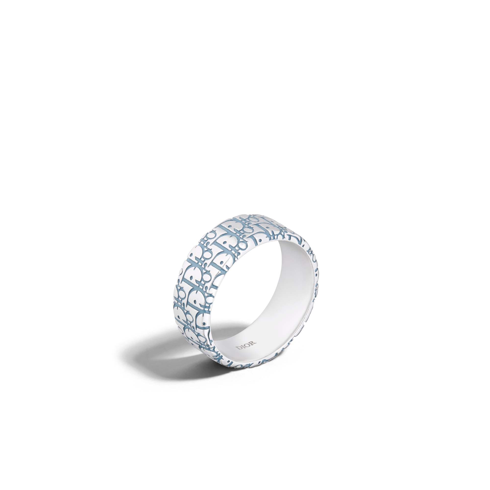 Bague En Résine Bleu Nuit Avec Anneau Argenté - Taille Unique, Forme Ovale Déformé, Neuve étiquettes