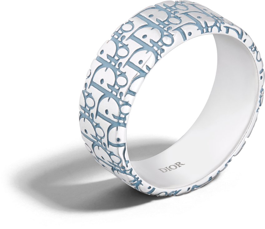 Dior Oblique Ring Three quarter closed view