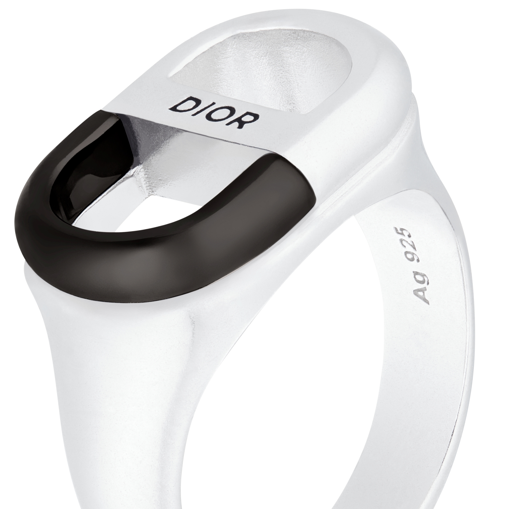 Dior 8 Ring Silver and Ruthenium-Finish Silver E09