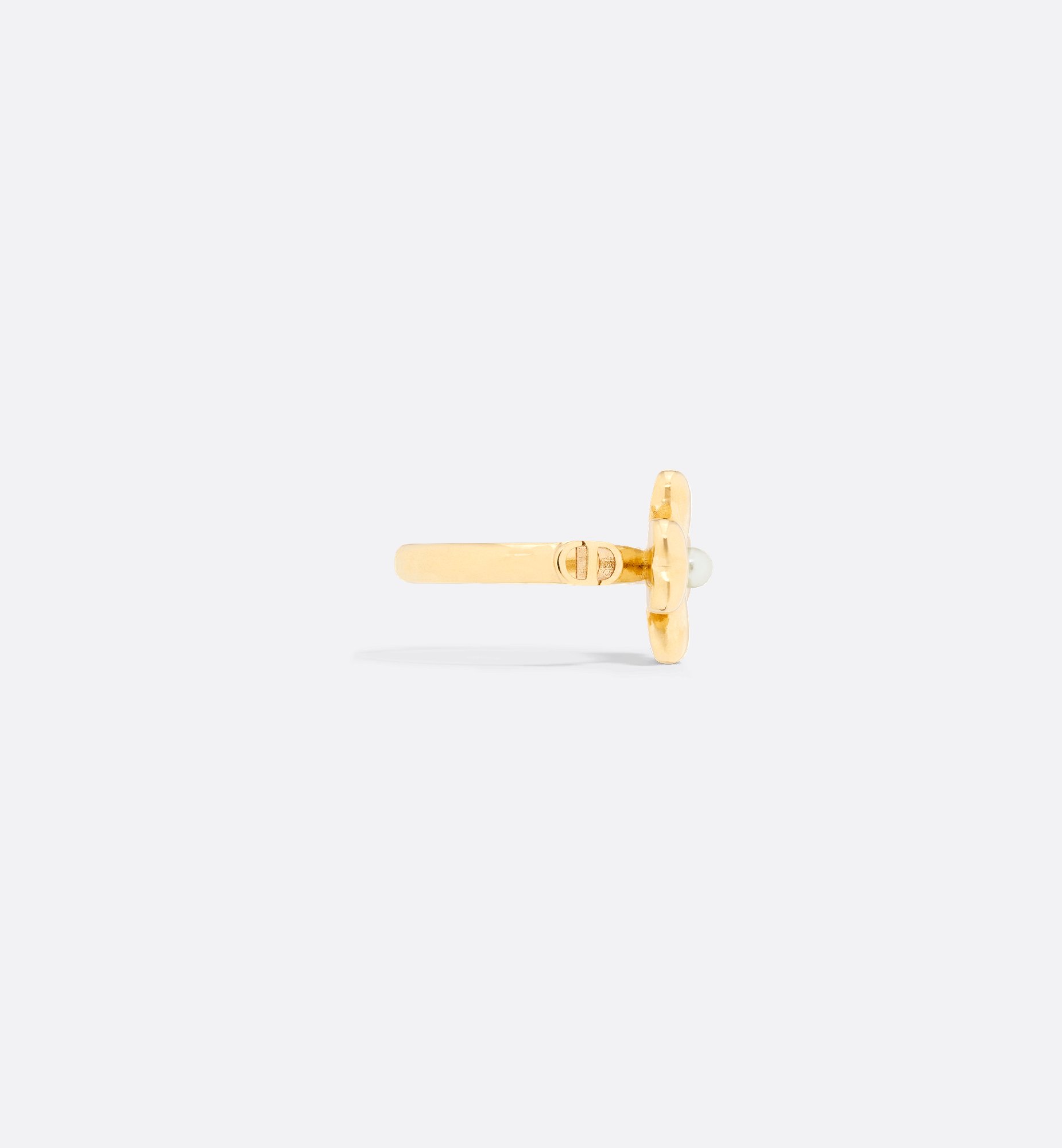 Lucky Dior Ring Gold-Finish Metal and White Resin Pearl | DIOR Lucky Dior Ring Gold-Finish Metal and White Resin Pearl | DIOR