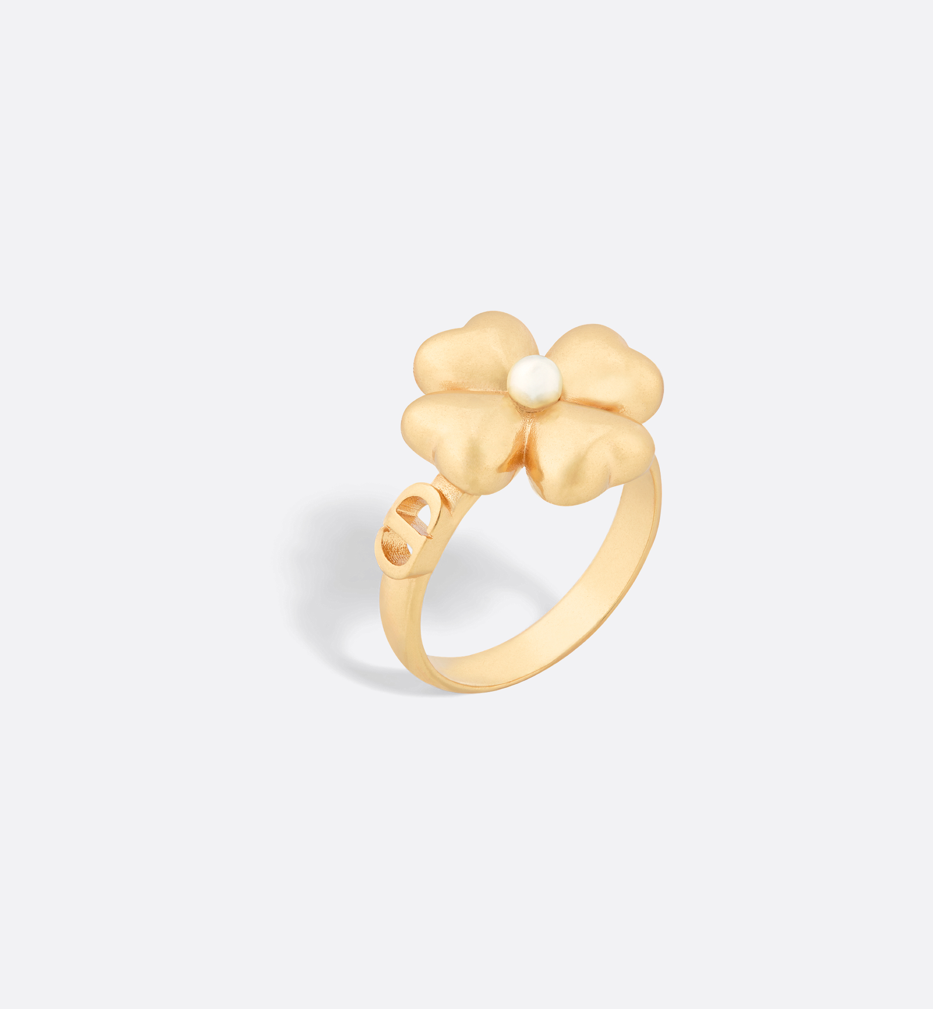 Lucky Dior Ring Gold-Finish Metal and White Resin Pearl | DIOR Lucky Dior Ring Gold-Finish Metal and White Resin Pearl | DIOR