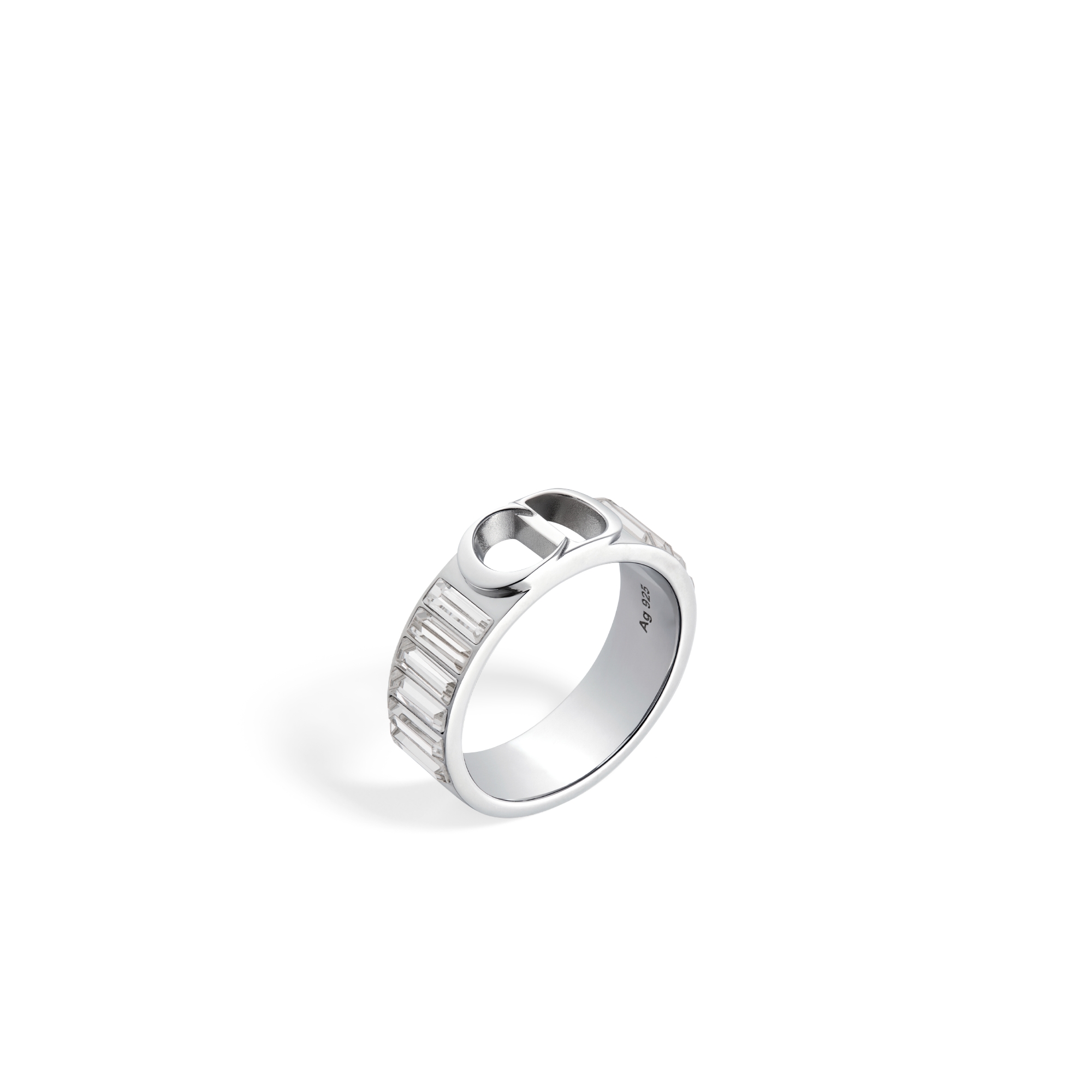Bague cristaux et CD Icon Argent et cristaux blancs E03