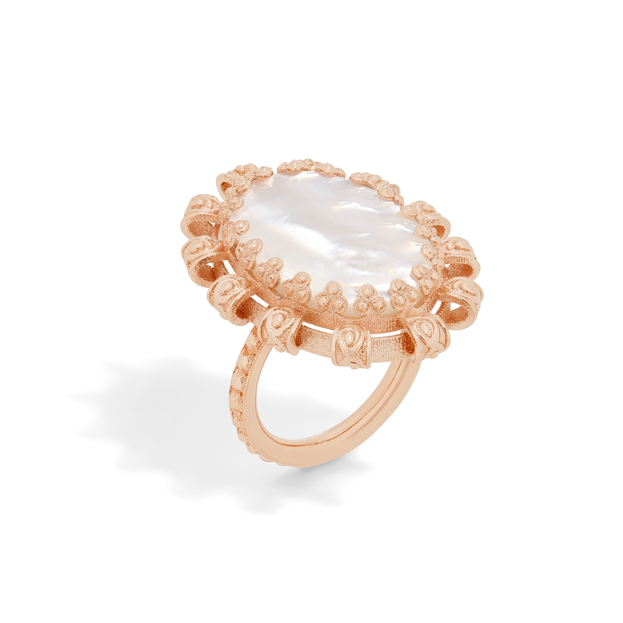 D-Ornemental Ring Pink-Finish Metal and Mother-of-Pearl | DIOR