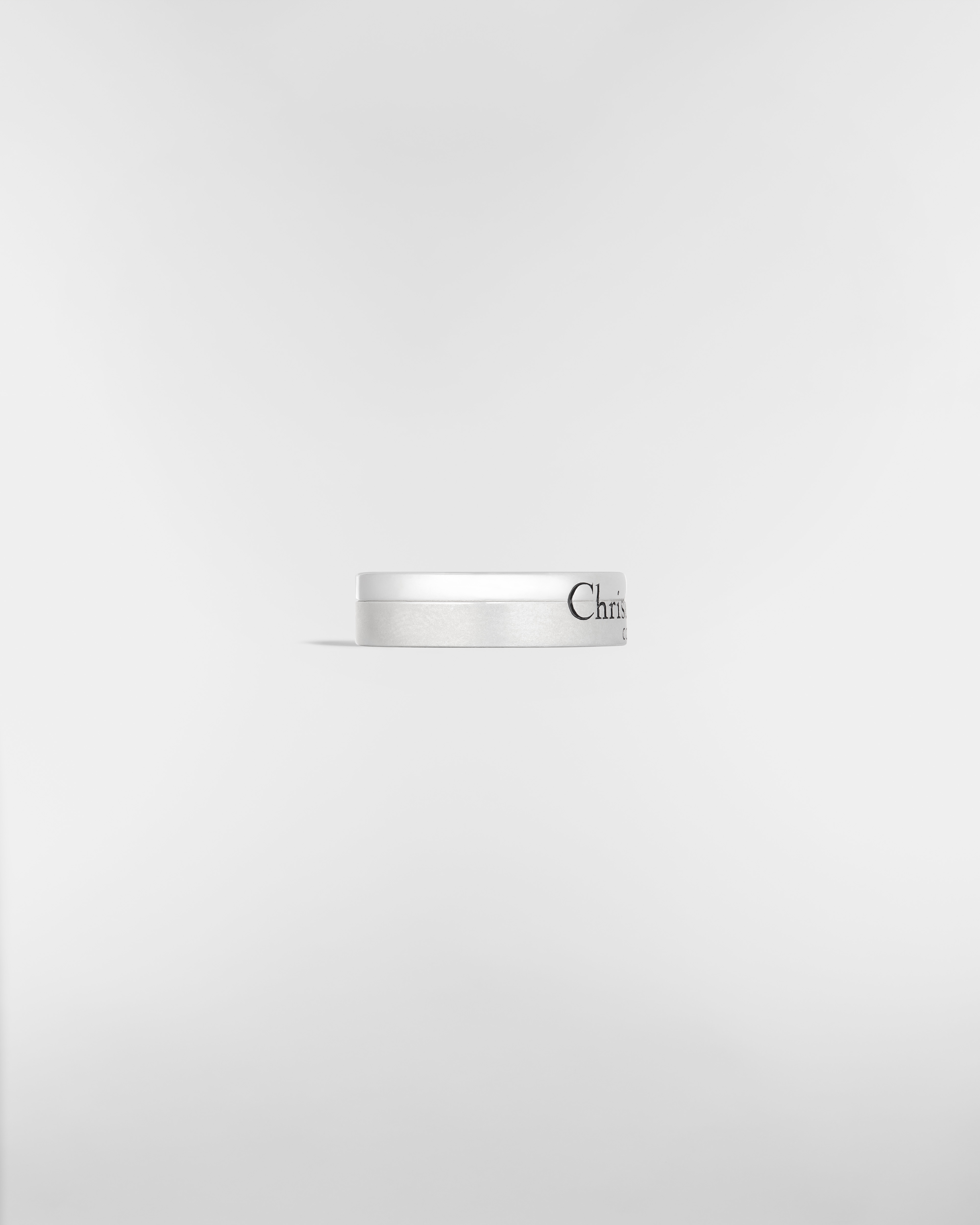 Christian Dior Couture Cut Ring Silver and Black Resin E02