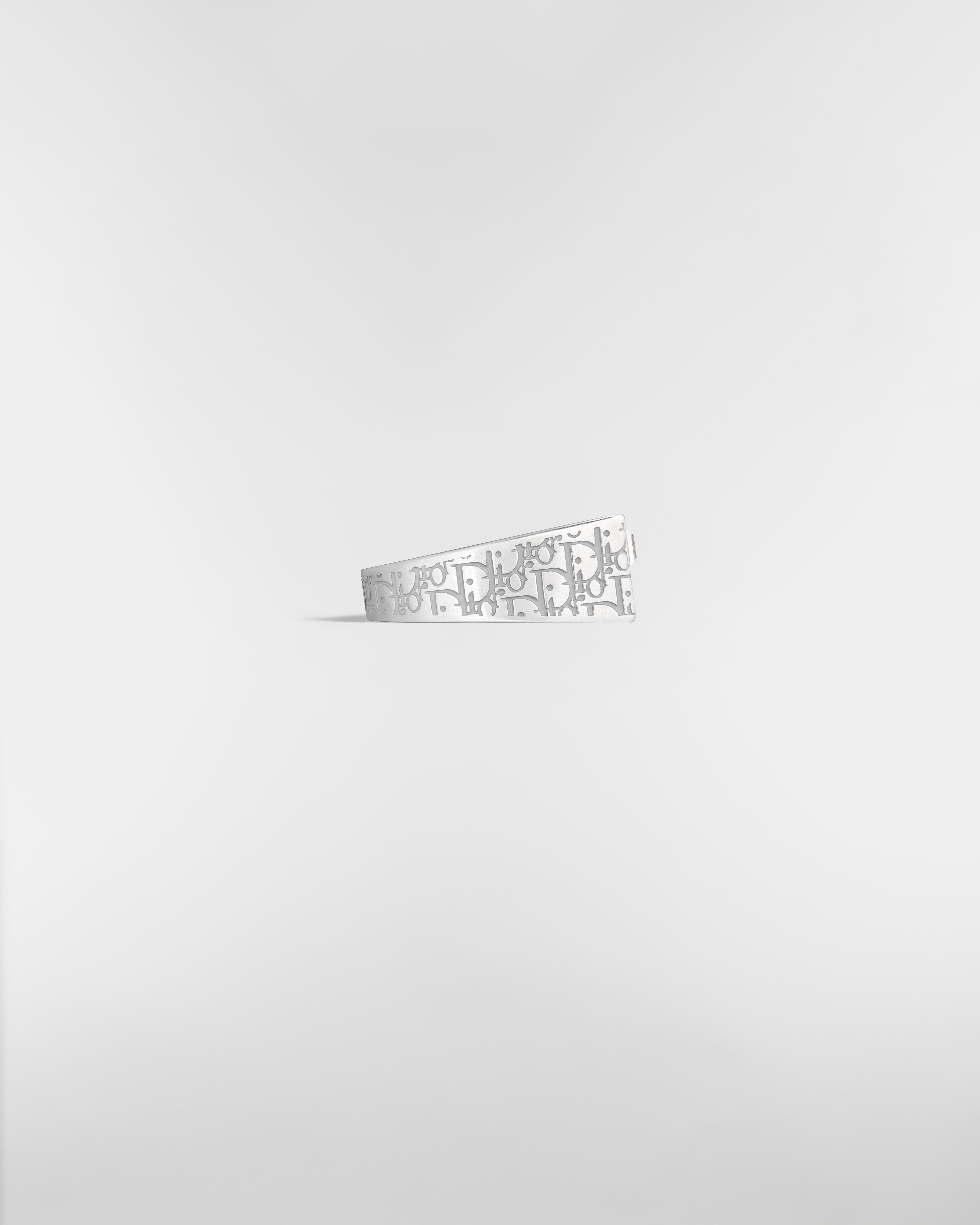 Dior Sparkle-zegelring Zilver, wit kristal en grijze hars E02