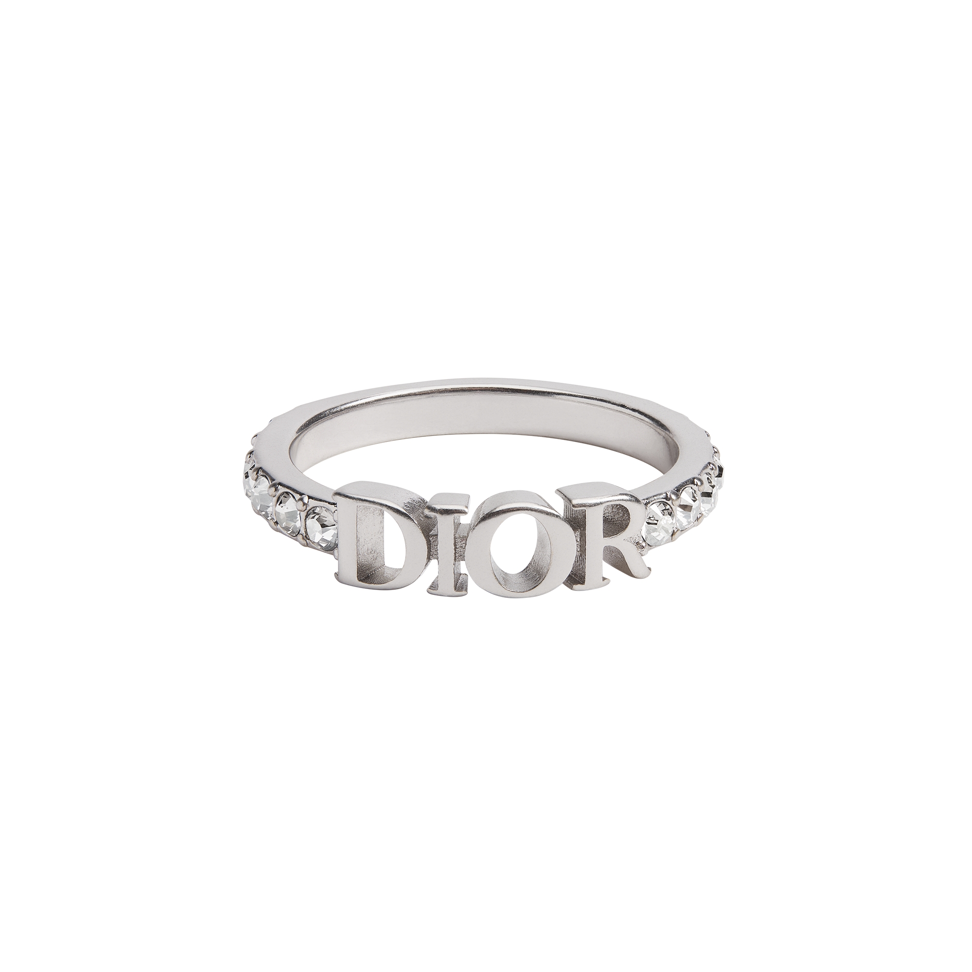 Dio(r)evolution Ring Silver-Finish Metal and Sparkling Crystals E01