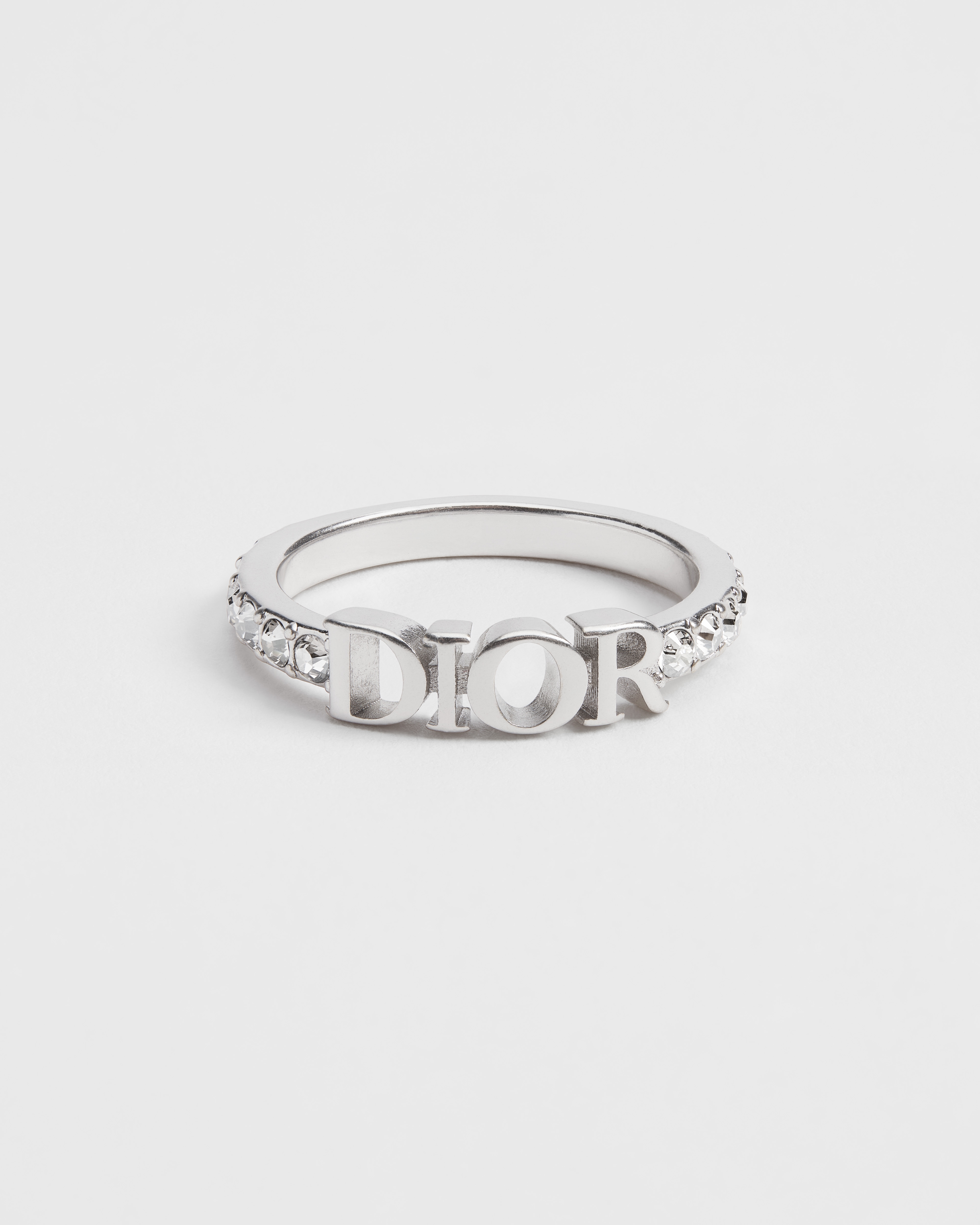 Dio(r)evolution Ring Metall mit Silber-Finish und funkelnde Kristalle E01