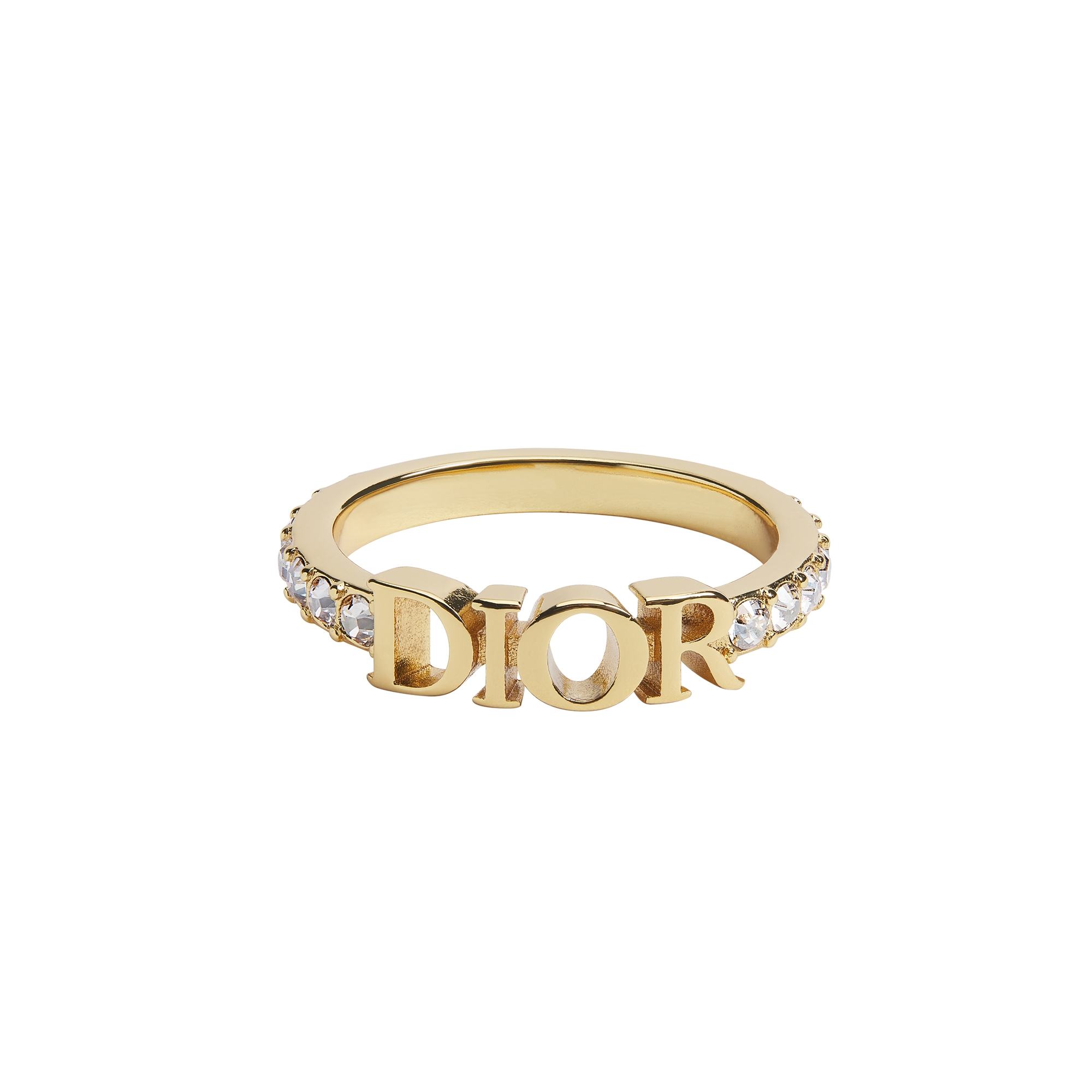 Dio(r)evolution Ring Gold-Finish Metal and Sparkling Crystals E01