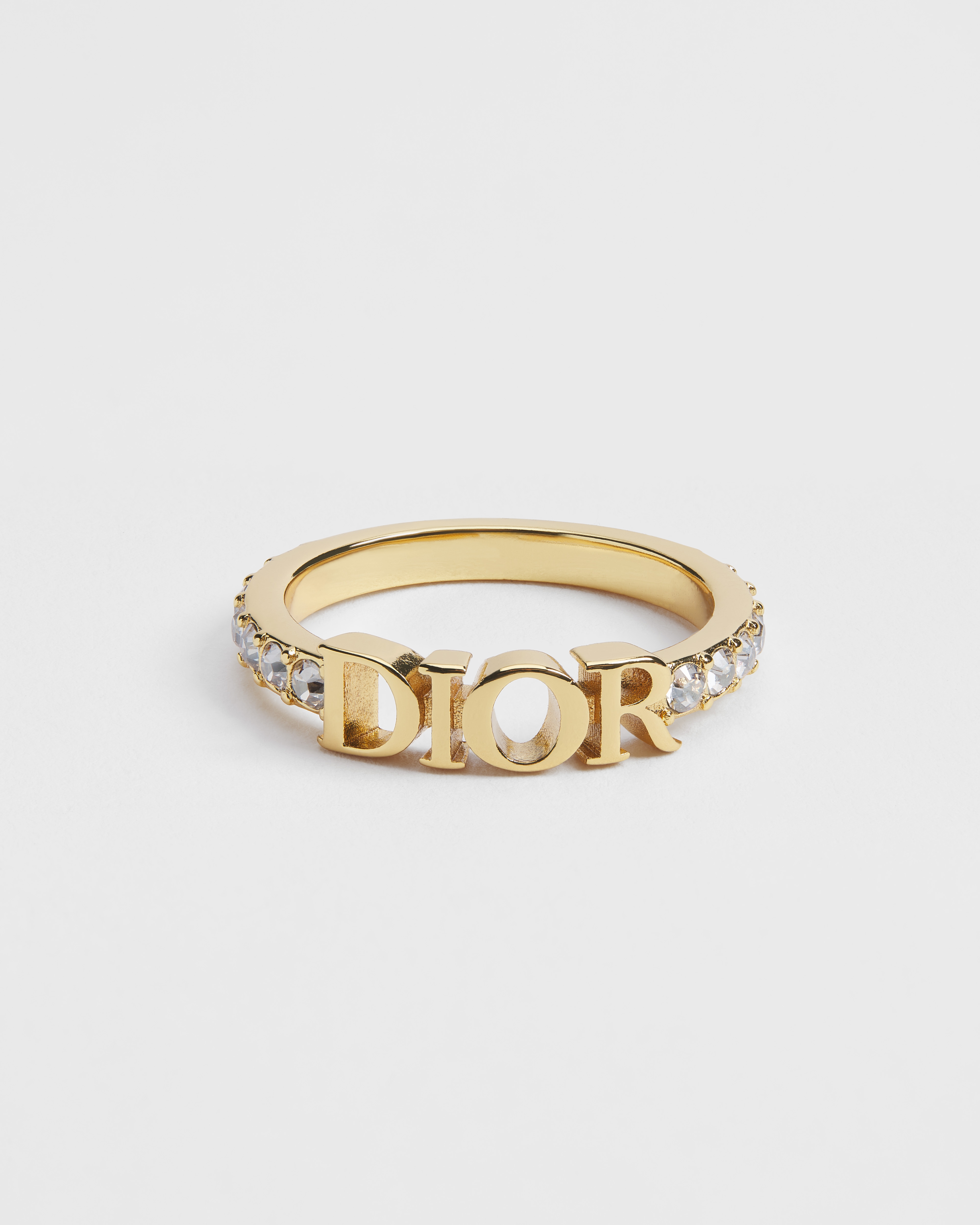 Dio(r)evolution Ring Gold-Finish Metal and Sparkling Crystals E01