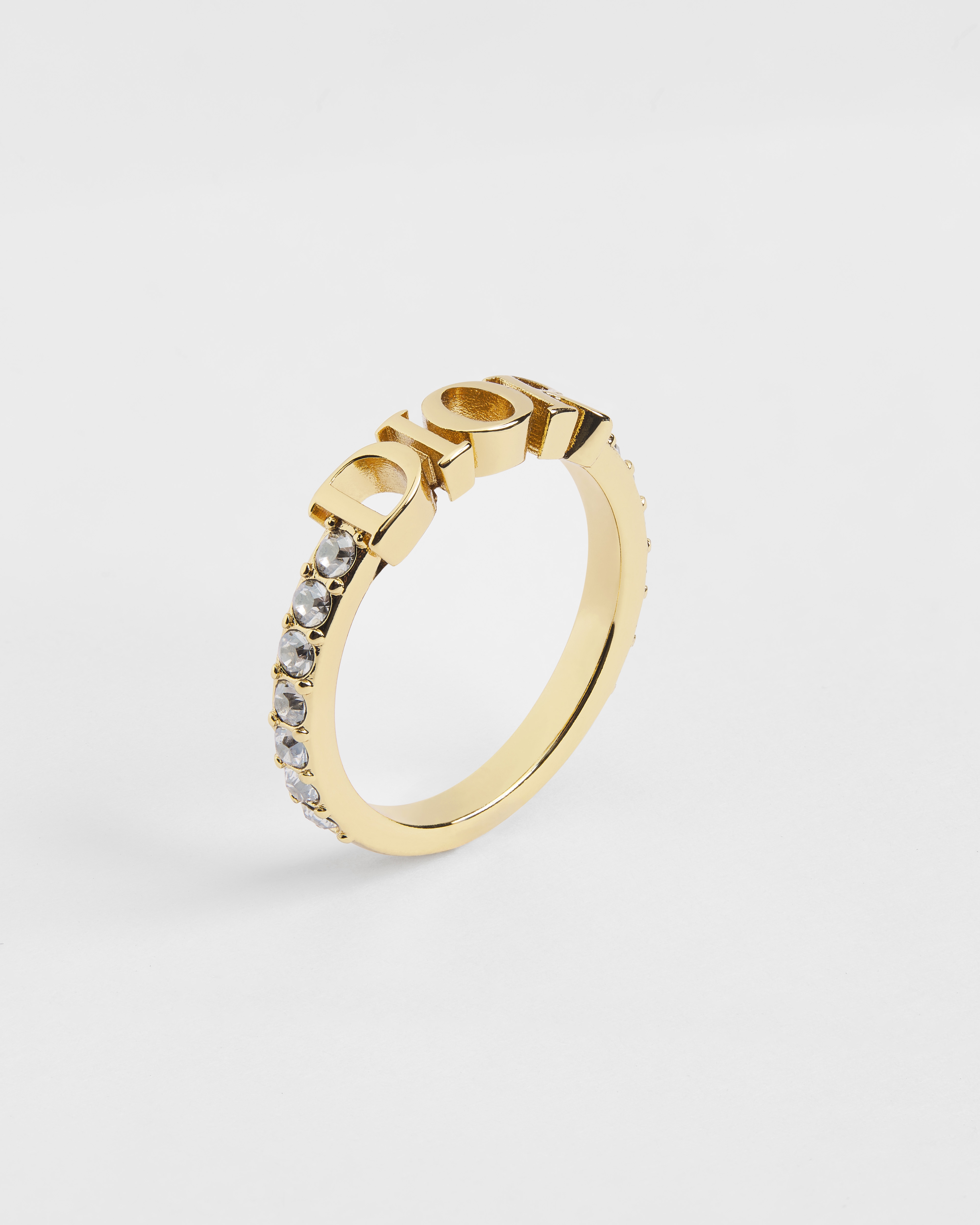 Dio(r)evolution Ring Gold-Finish Metal and Sparkling Crystals E03