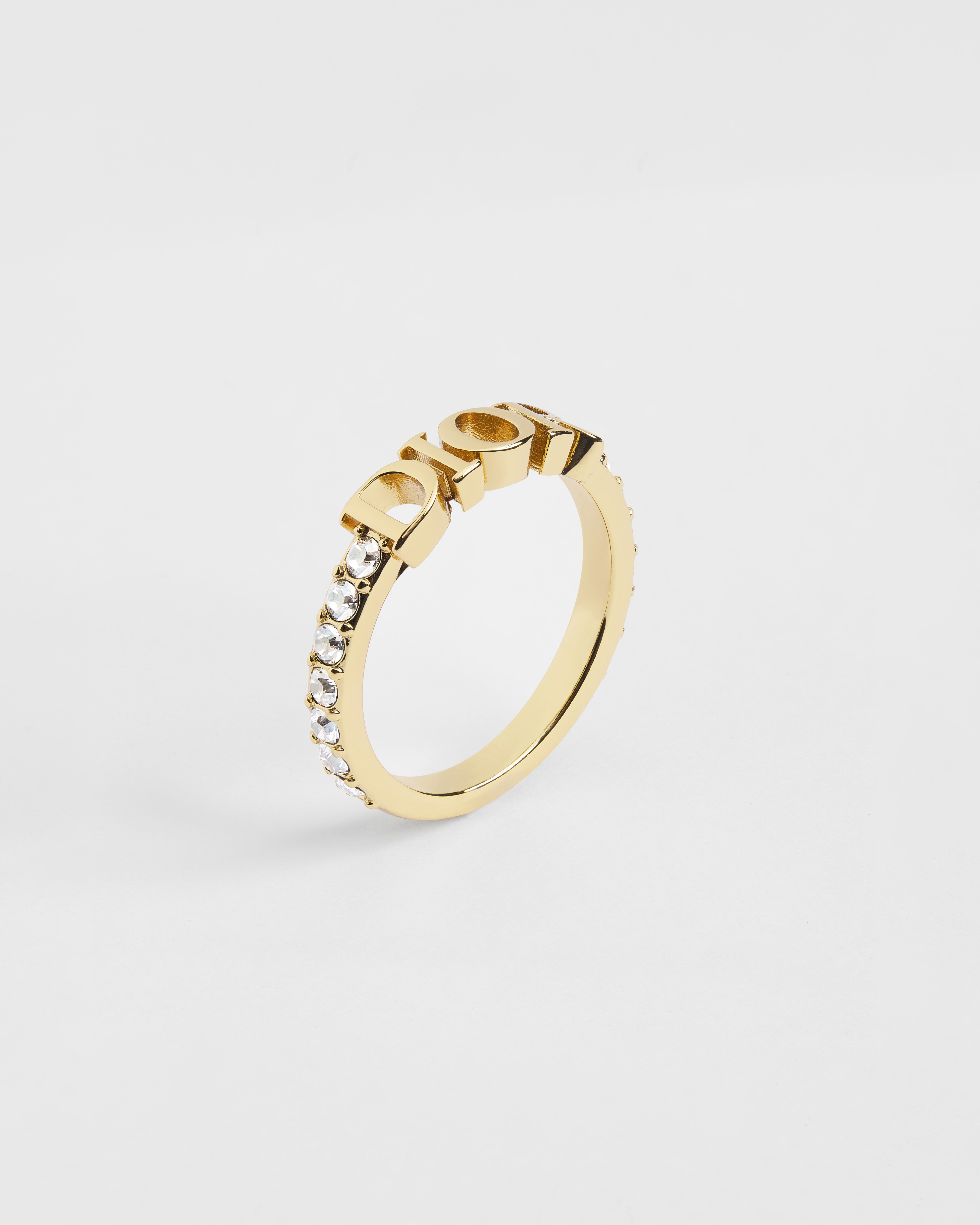 Dio(r)evolution Ring Gold-Finish Metal and Sparkling Crystals E03