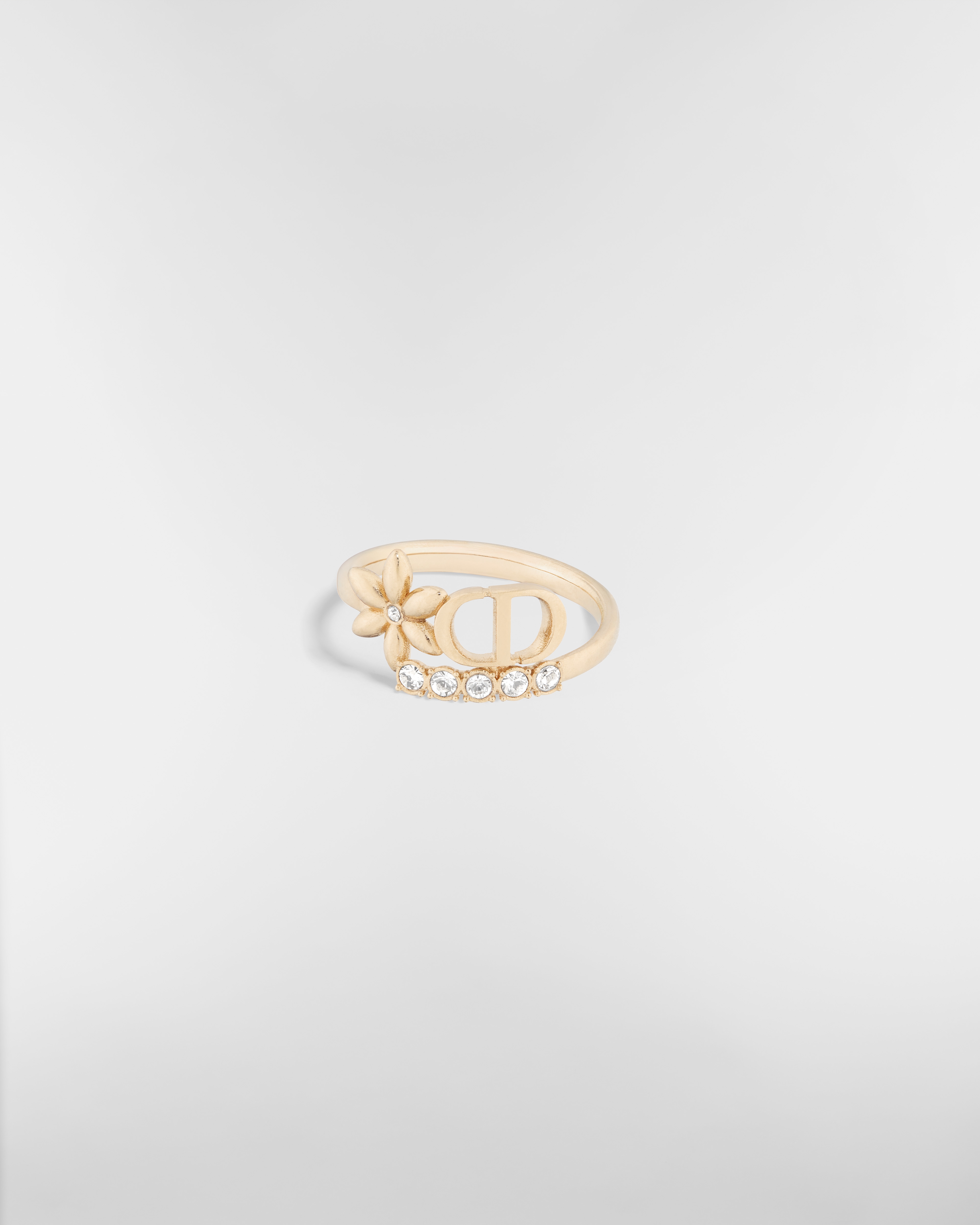 Petit CD Daisy リング メタル & クリスタル E01