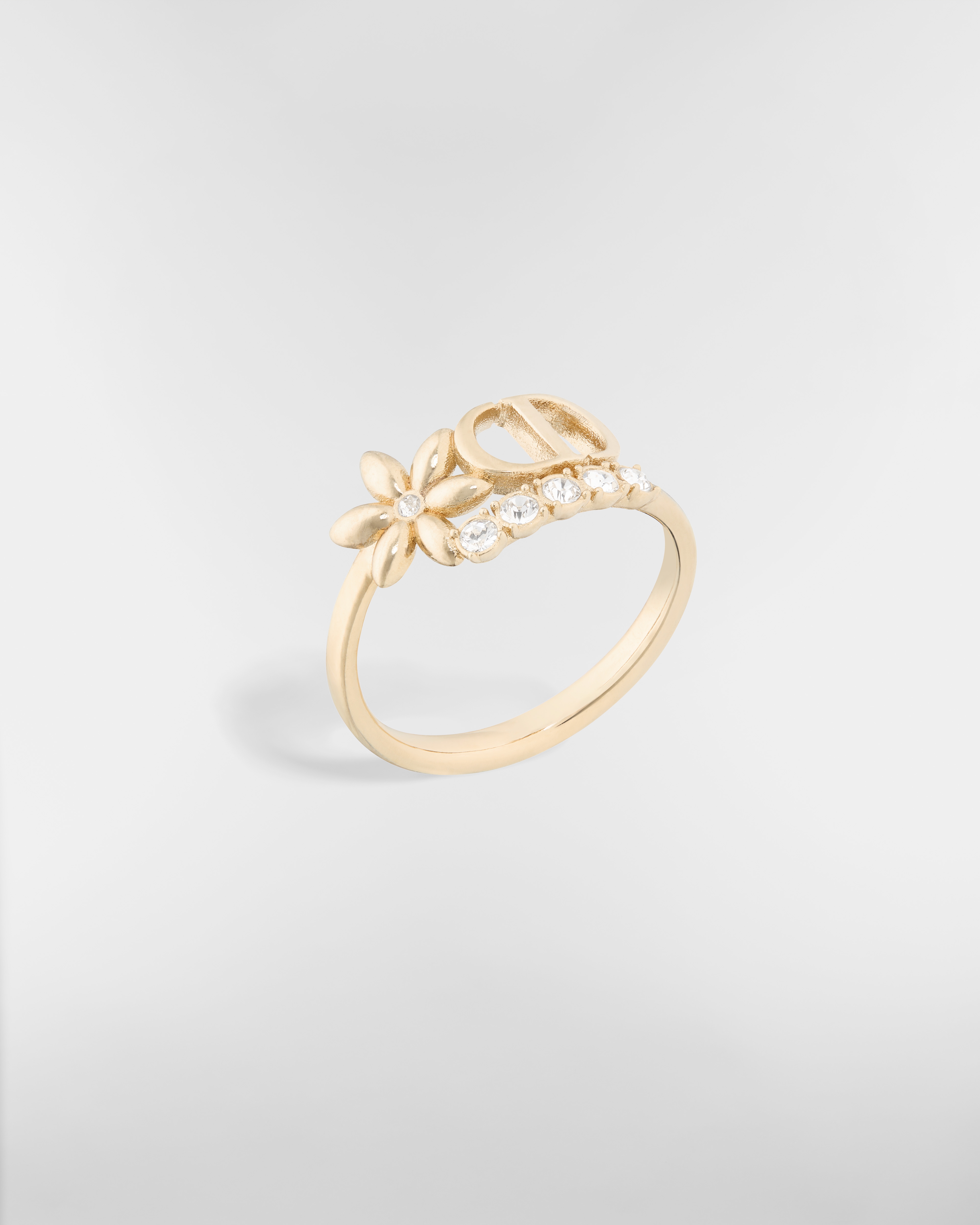 Petit CD Daisy リング メタル & クリスタル E03