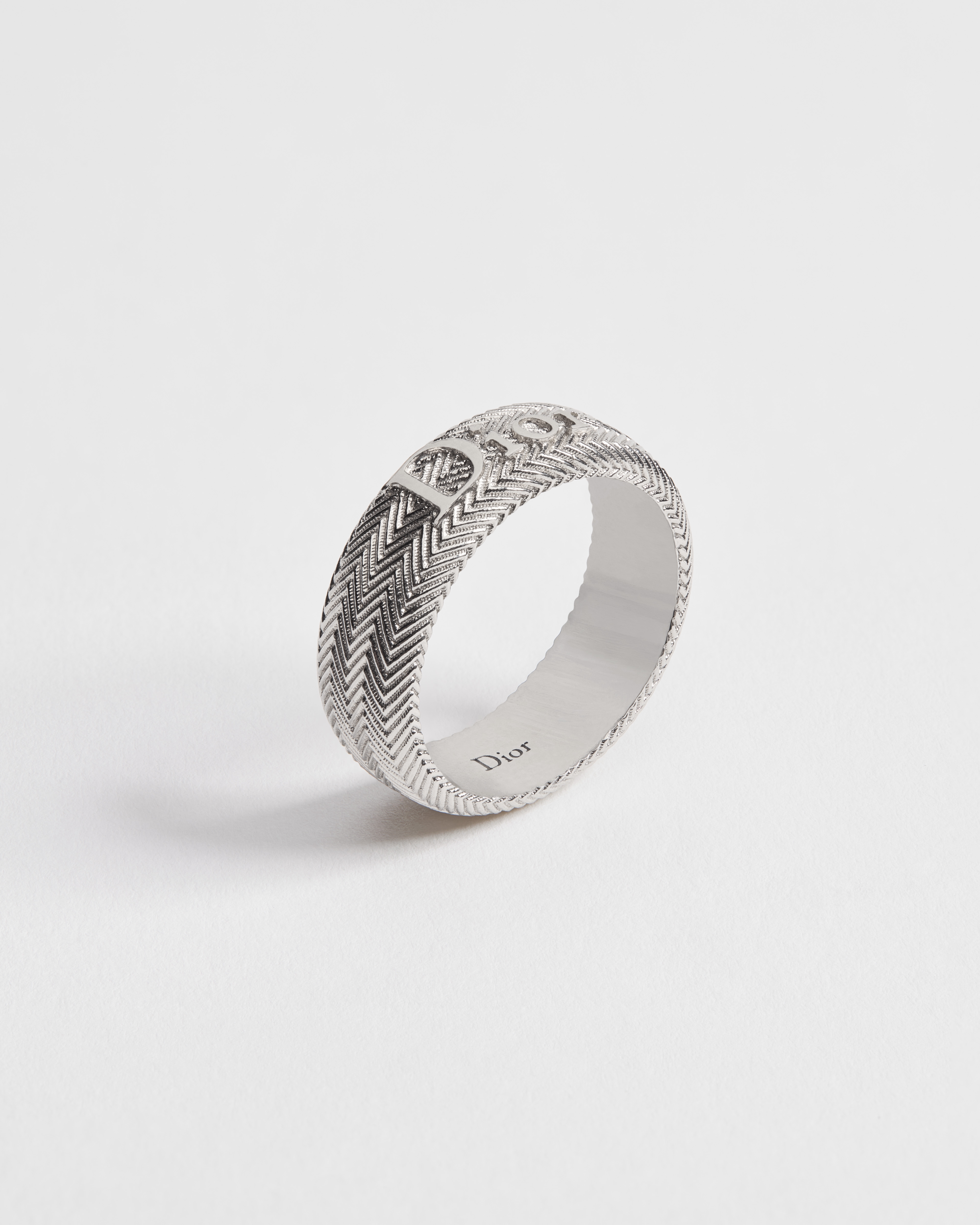 Dior Guilloché 戒指 銀 E03