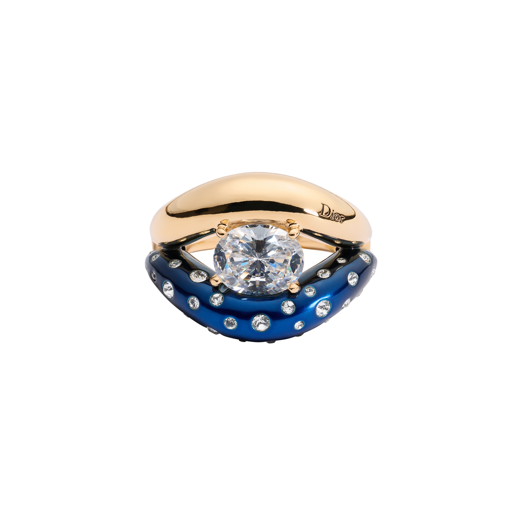 Dior Rocks Ring Gold-Finish Metal, Midnight Blue Lacquer, Strass