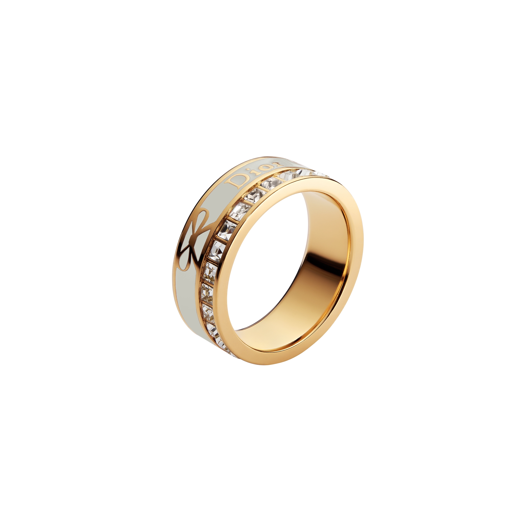  Gold-Finish Metal, Crystals and Latte Lacquer